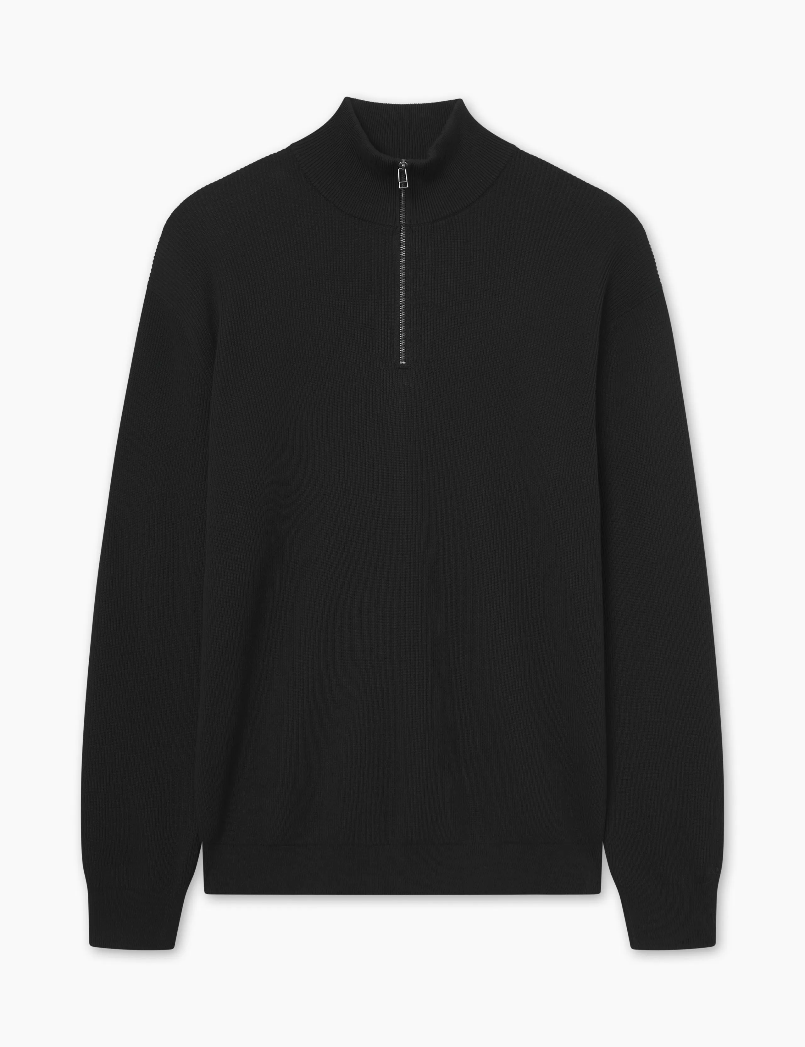 DELTA RIB HALF ZIP - BLACK sold by Foret