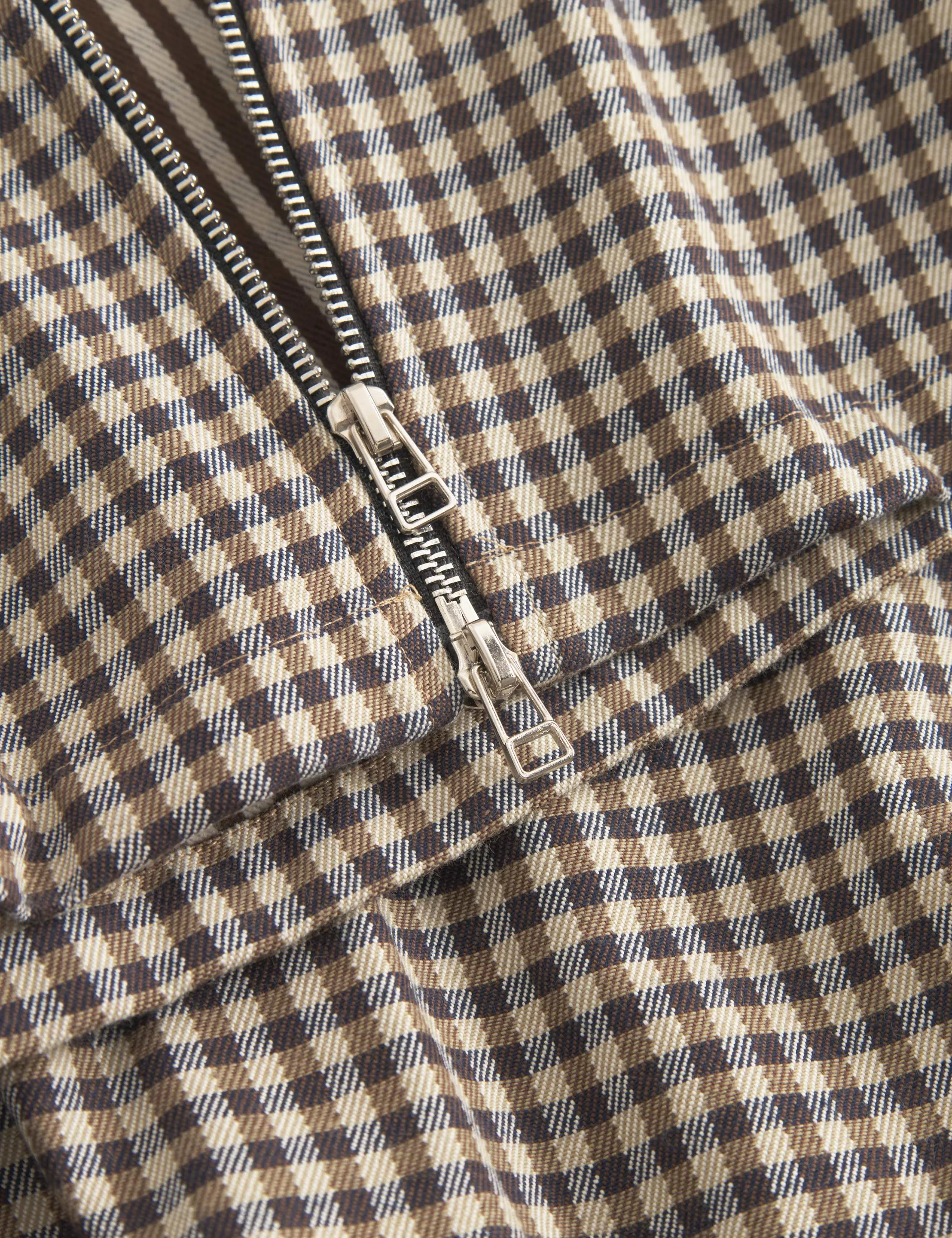 CABIN ZIP SHIRT - BROWN CHECK sold by Foret product image thumbnail 2