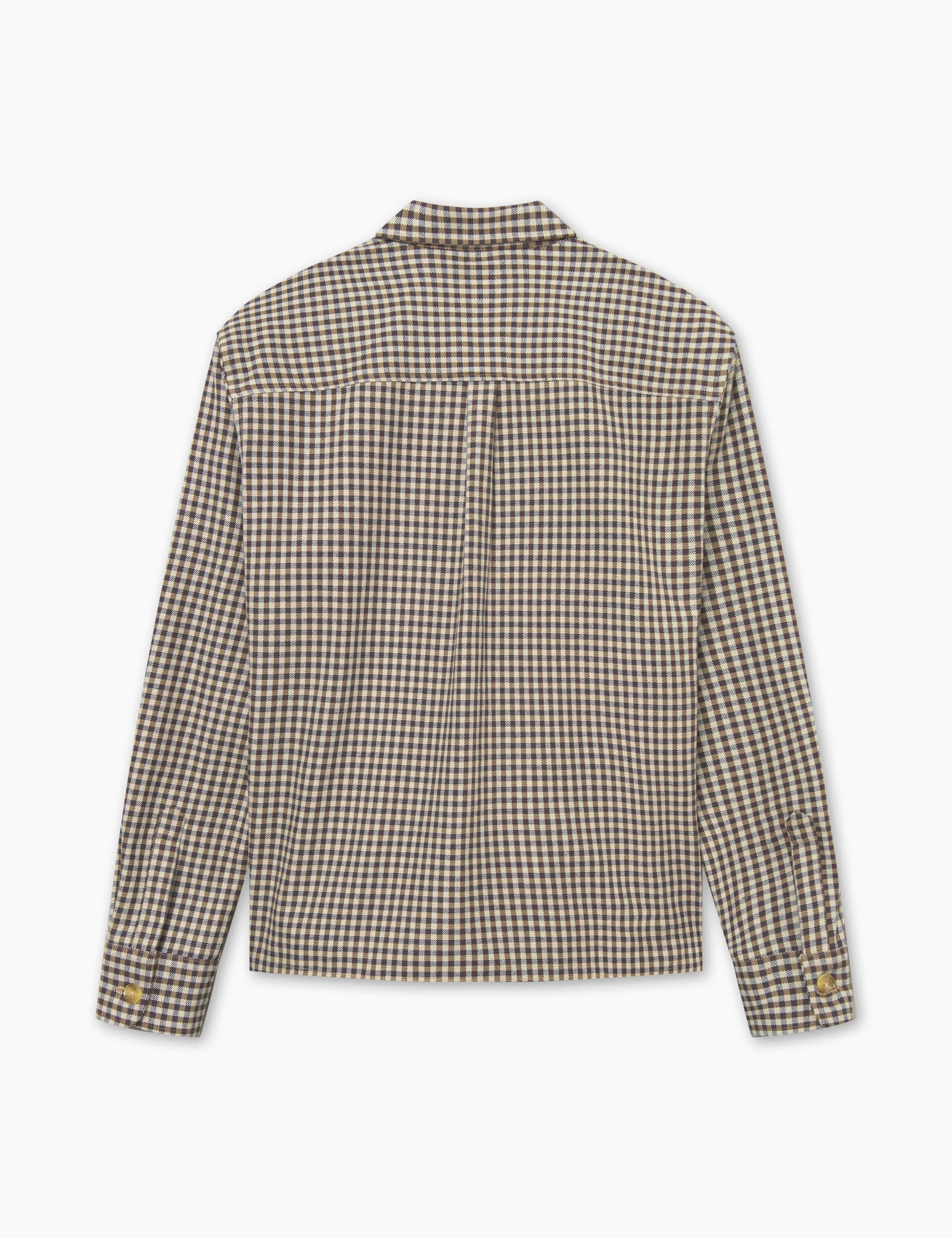CABIN ZIP SHIRT - BROWN CHECK sold by Foret product image thumbnail 5