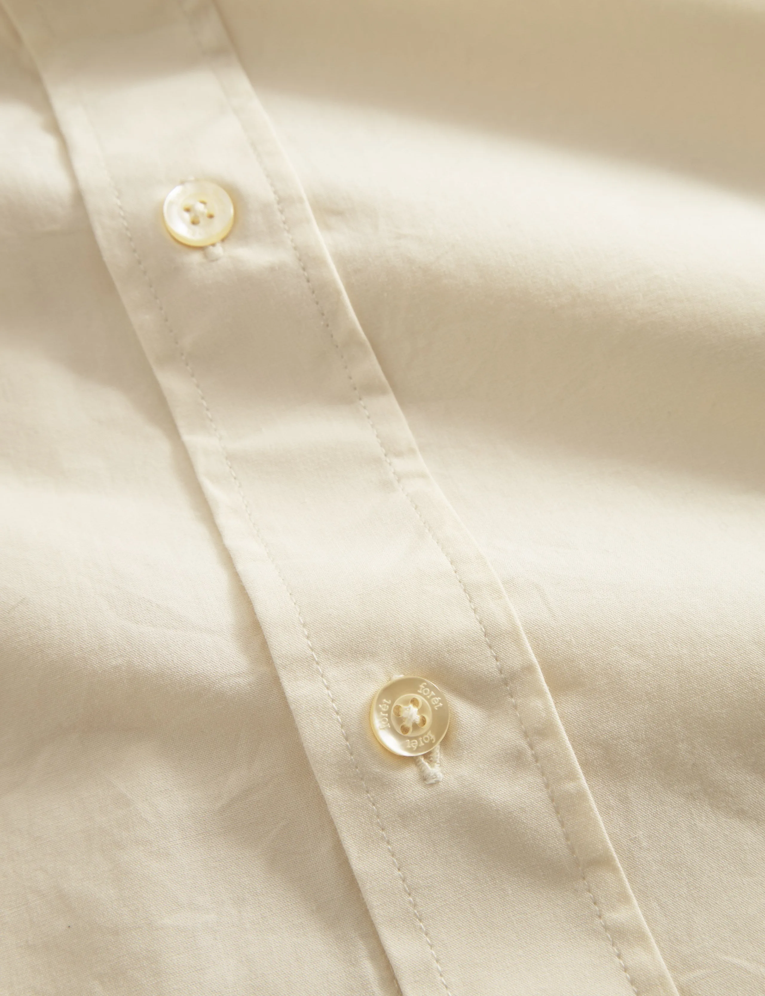 REST SHIRT - CLOUD/BROWN STRIPE sold by Foret product image thumbnail 4