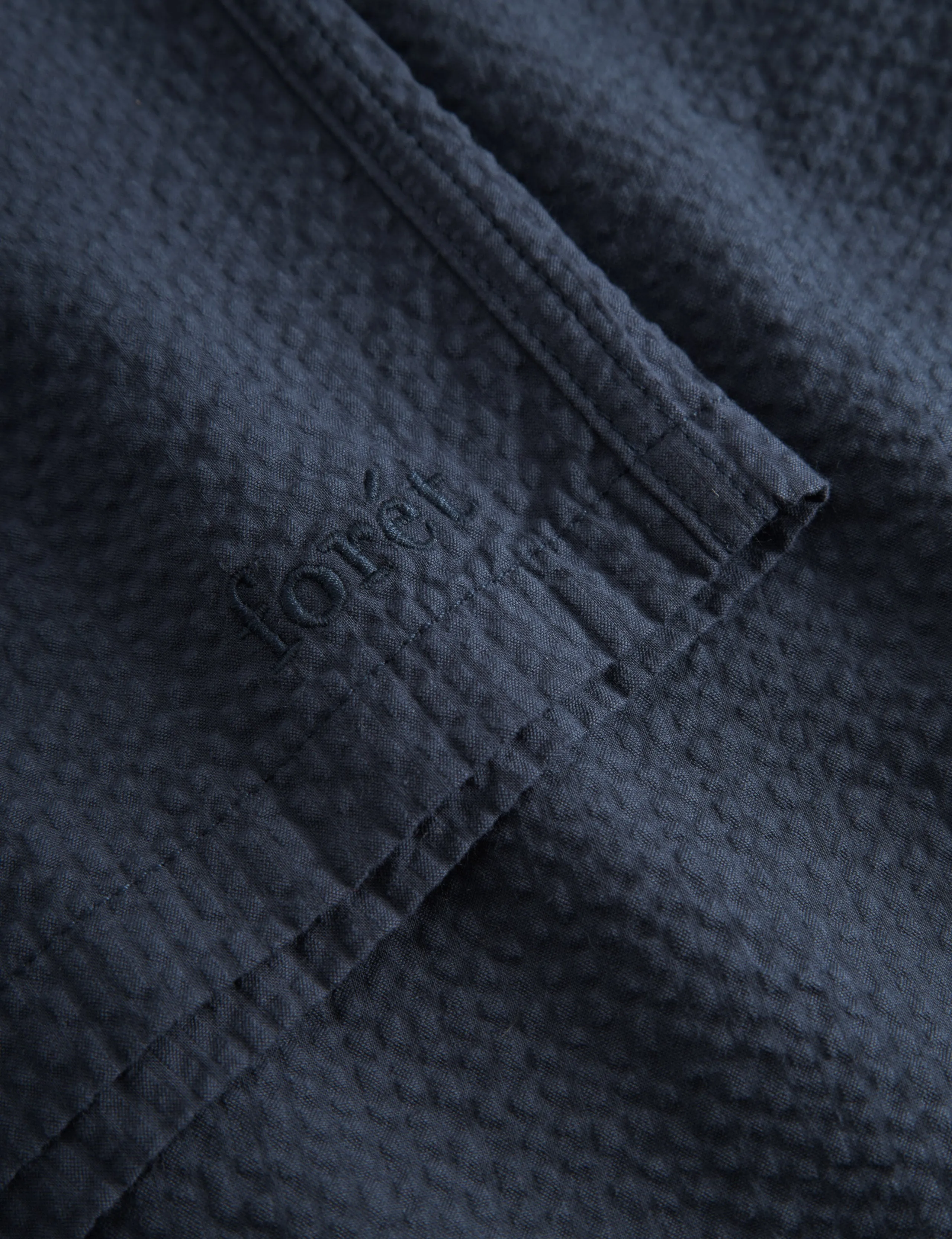 HUSH SEERSUCKER SHORTS - NAVY sold by Foret product image thumbnail 3