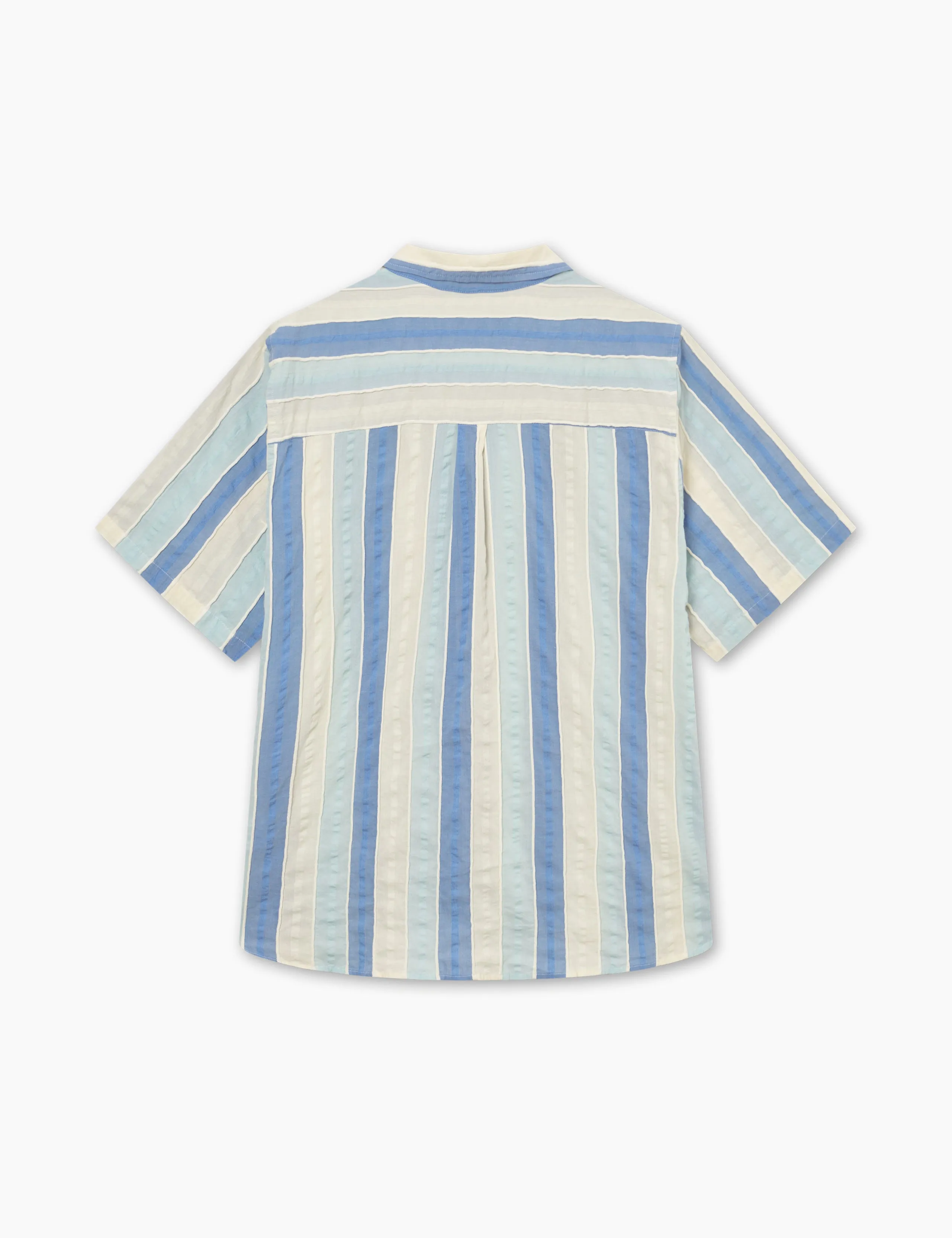 PEER JACQUARD SS SHIRT - BLUE/CLOUD sold by Foret product image thumbnail 5