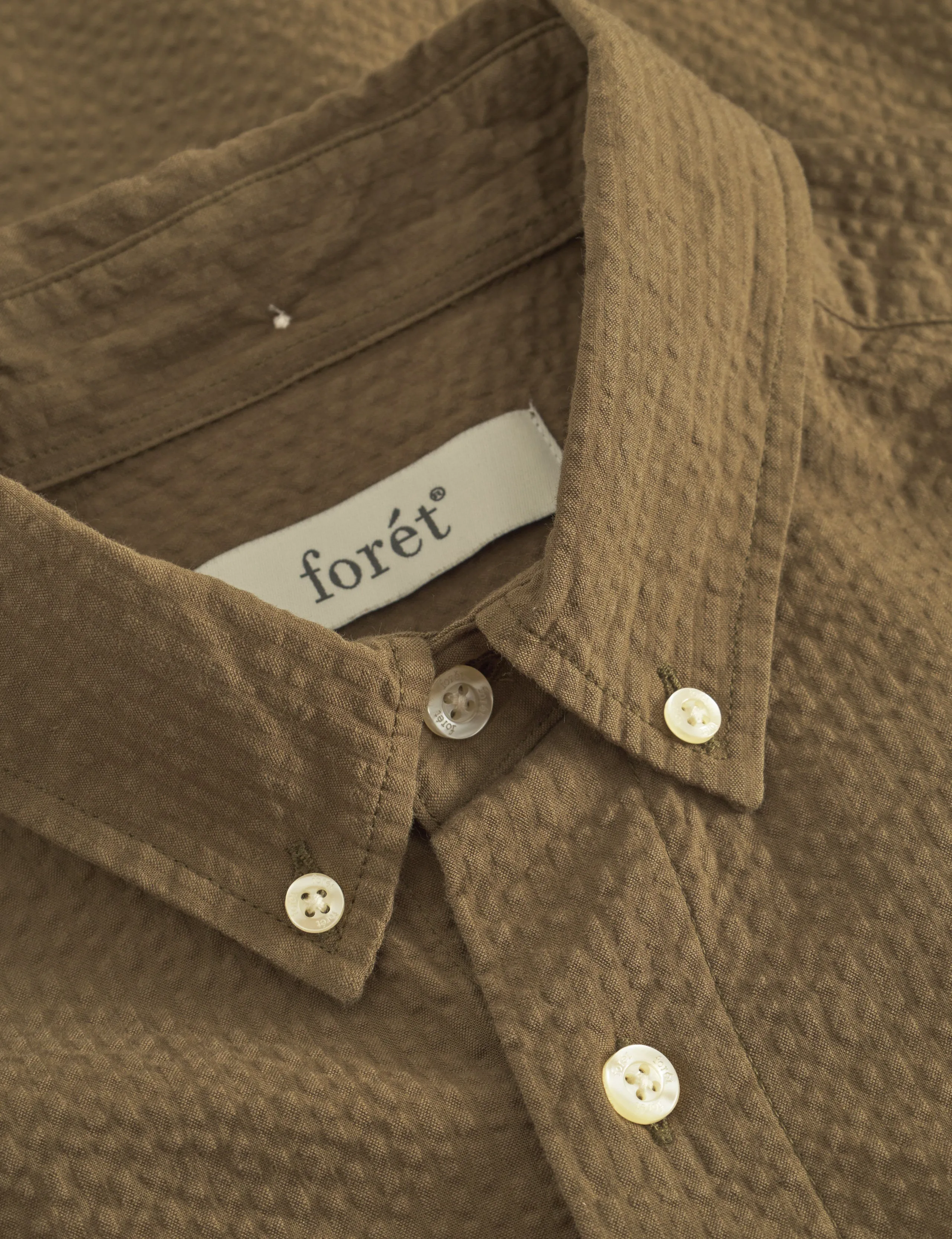 HORNET SEERSUCKER SHIRT - ARMY sold by Foret product image thumbnail 3