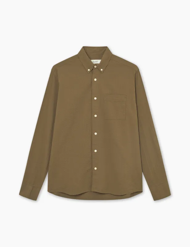 HORNET SEERSUCKER SHIRT - ARMY sold by Foret