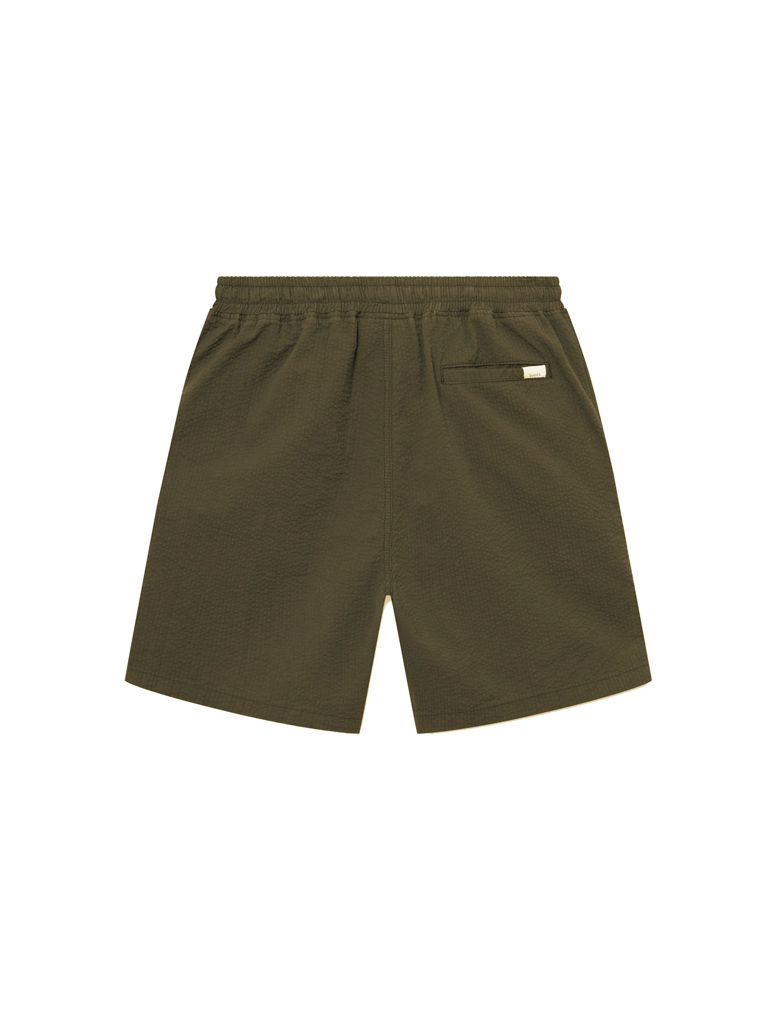 HUSH SEERSUCKER SHORTS - ARMY sold by Foret product image thumbnail 3