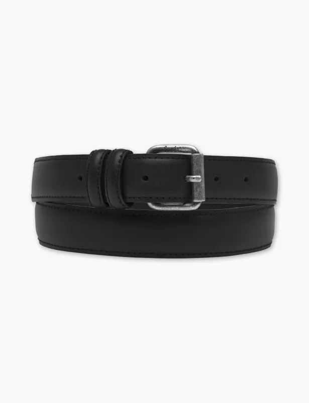 LEATHER BELT - BLACK made by Foret