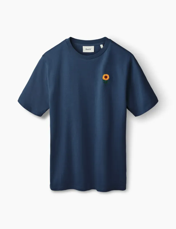 TOURNESOL T-SHIRT - NAVY made by Foret