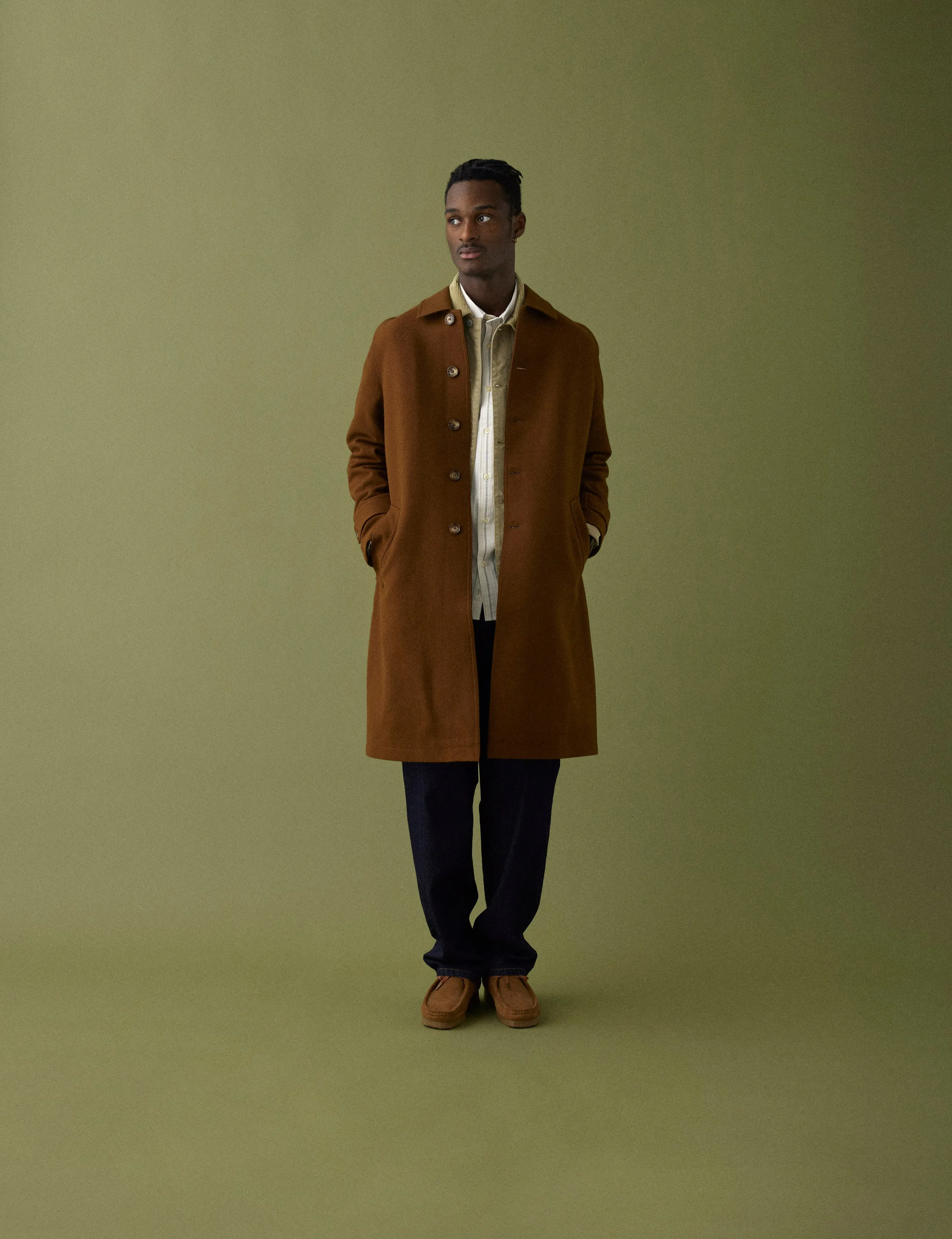 SHELTER WOOL LONG COAT - BROWN sold by Foret product image thumbnail 2