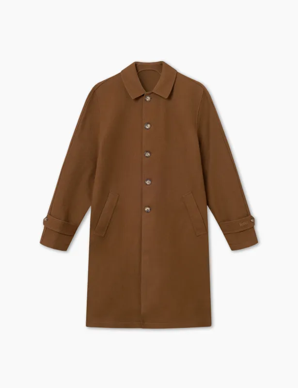 SHELTER WOOL LONG COAT - BROWN sold by Foret