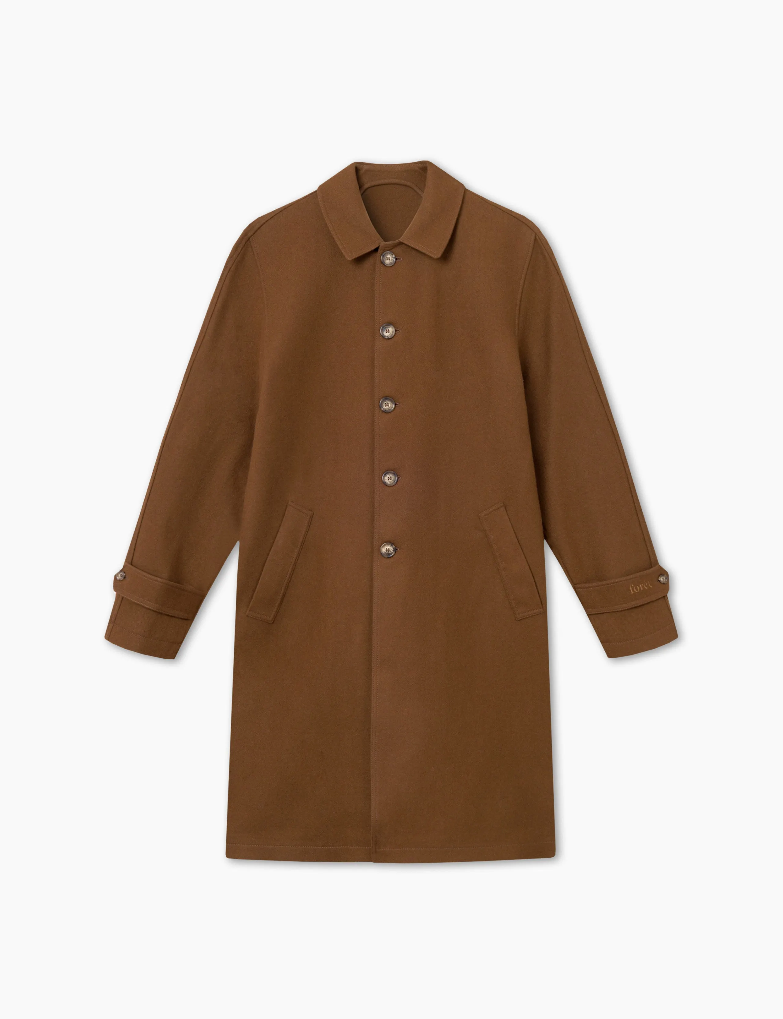 SHELTER WOOL LONG COAT - BROWN sold by Foret