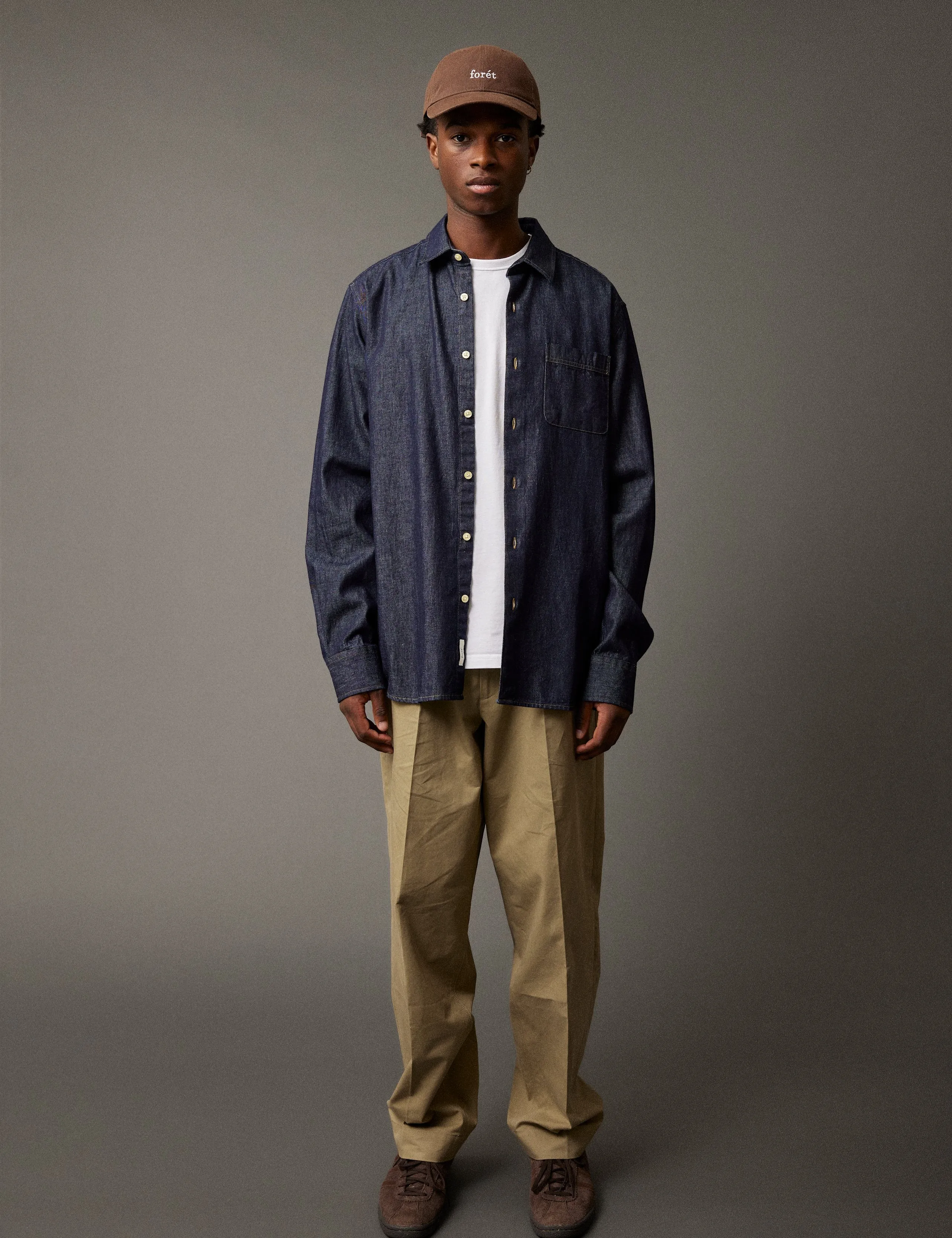 PLUTO CHAMBRAY SHIRT - DARK CHAMBRAY sold by Foret product image thumbnail 4