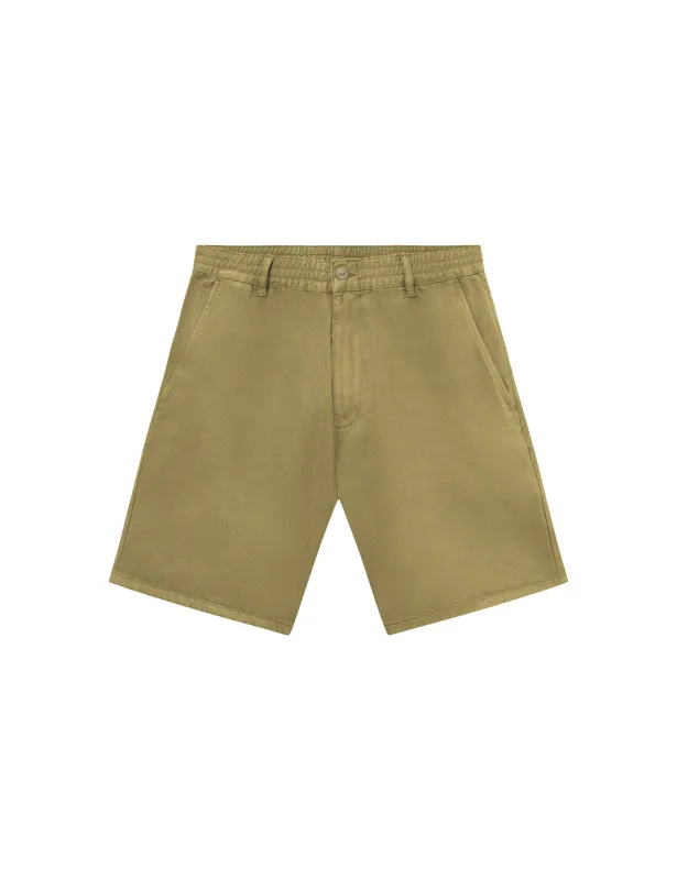 CLAY TWILL SHORTS - OLIVE sold by Foret
