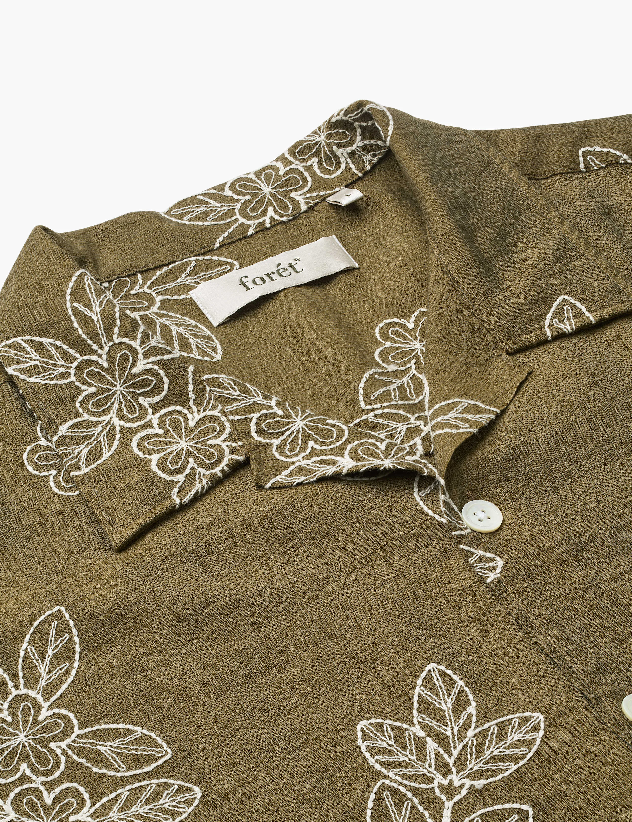 LEO EMBROIDERY SHIRT - ARMY sold by Foret product image thumbnail 3