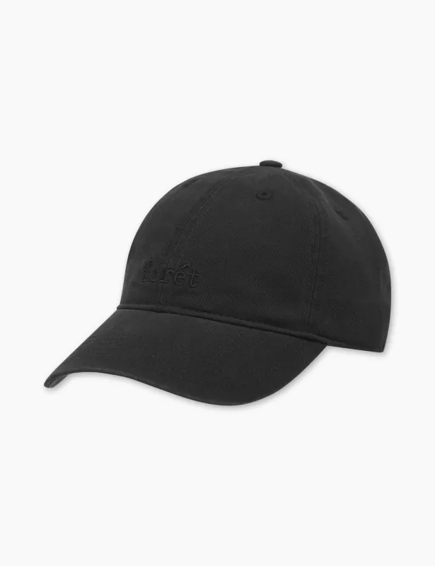 HAWK WASHED CAPS - BLACK/BLACK sold by Foret
