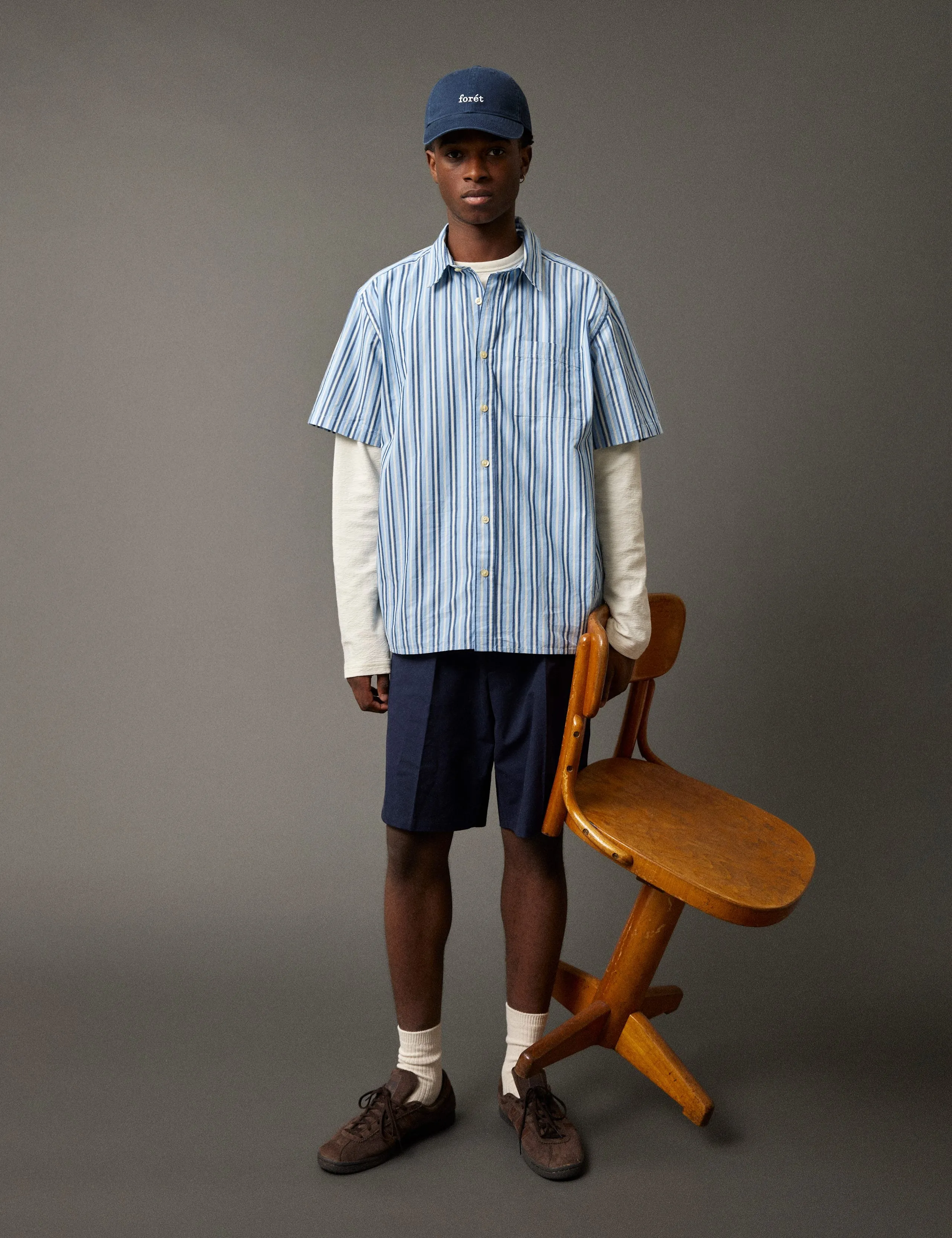 WRITER SHORTS - NAVY sold by Foret product image thumbnail 3