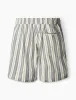 SERENE LINEN SHORTS - BLUE STRIPE sold by Foret