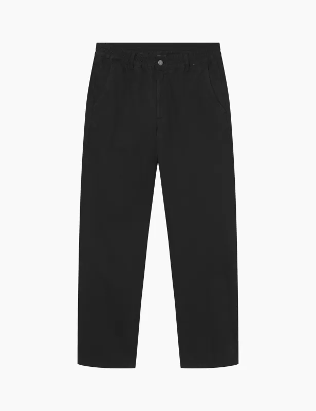 CLAY TWILL PANTS - BLACK sold by Foret