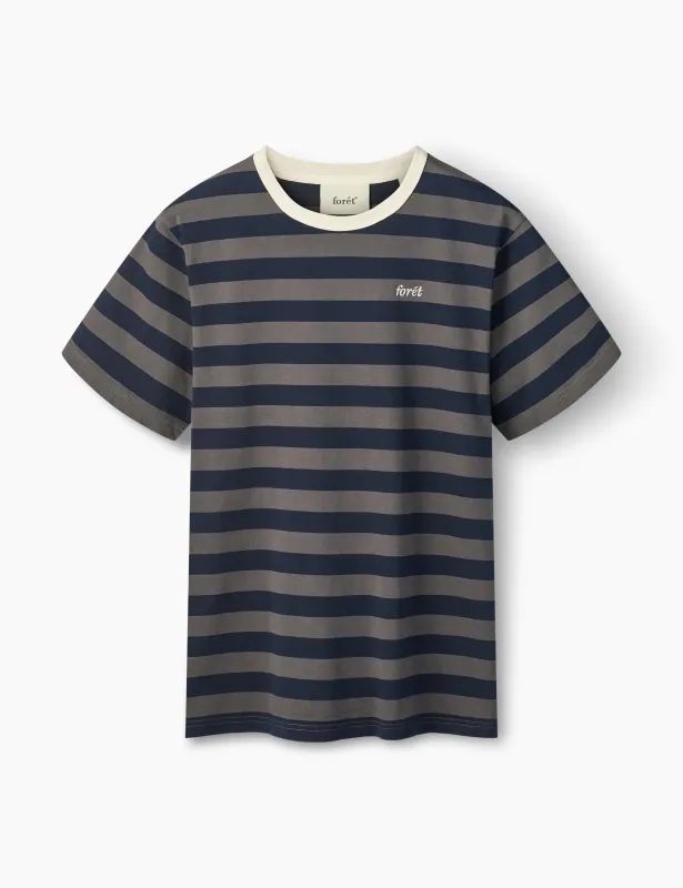 RAY T-SHIRT - NAVY/DARK GREY sold by Foret