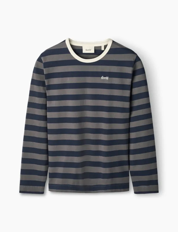 RAY LONGSLEEVE - NAVY/DARK GREY sold by Foret