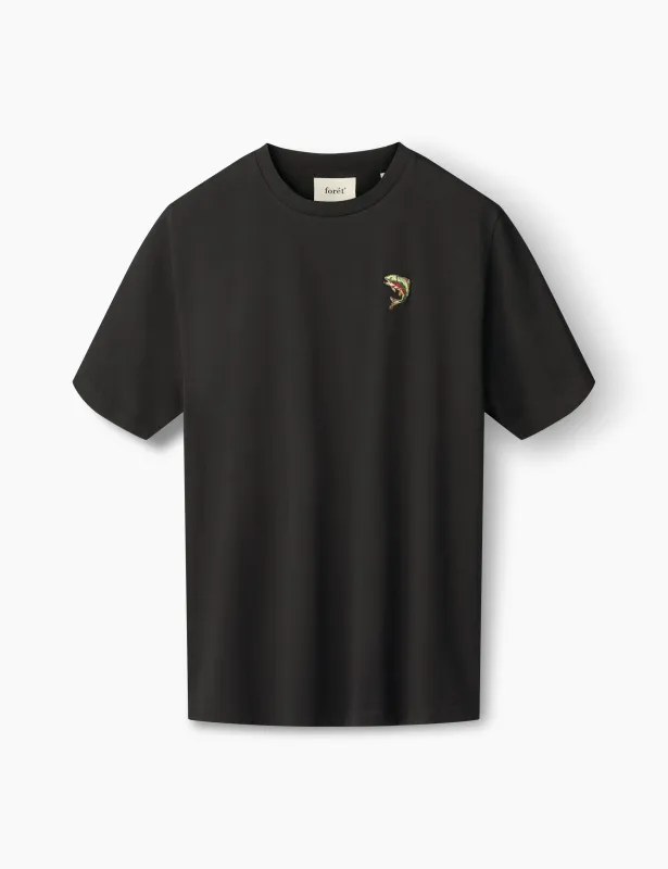 FISH T-SHIRT - BLACK made by Foret
