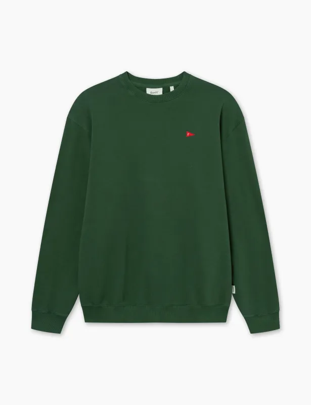 FLAG SWEATSHIRT - DARK GREEN sold by Foret