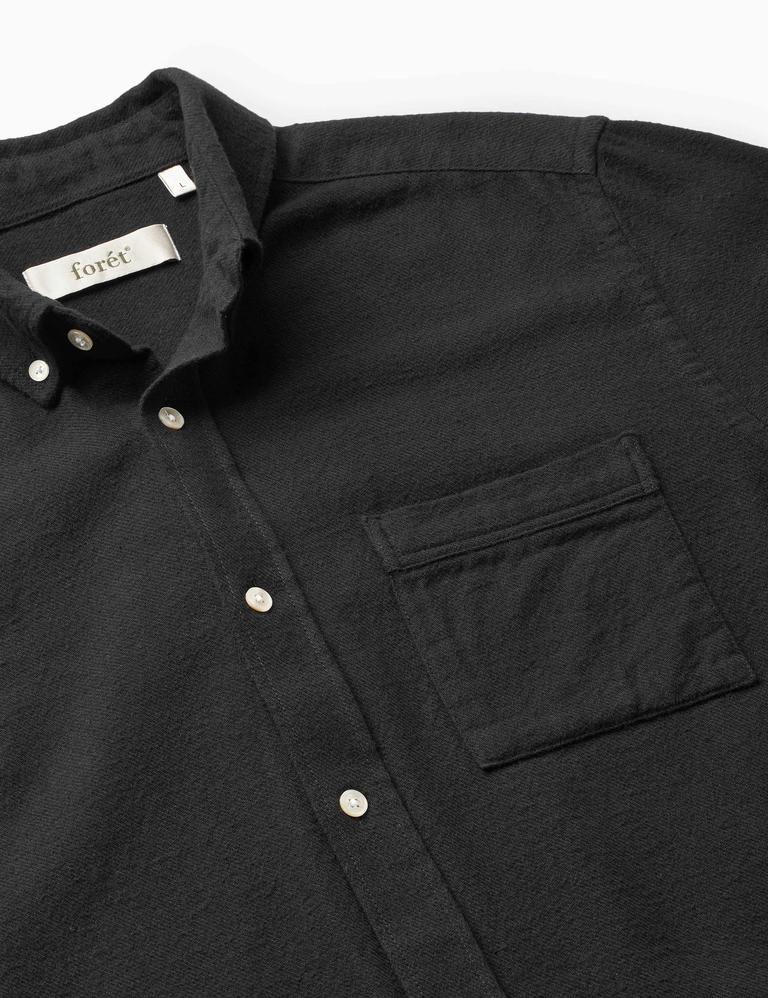 CREEK FLANNEL SHIRT - BLACK sold by Foret product image thumbnail 2