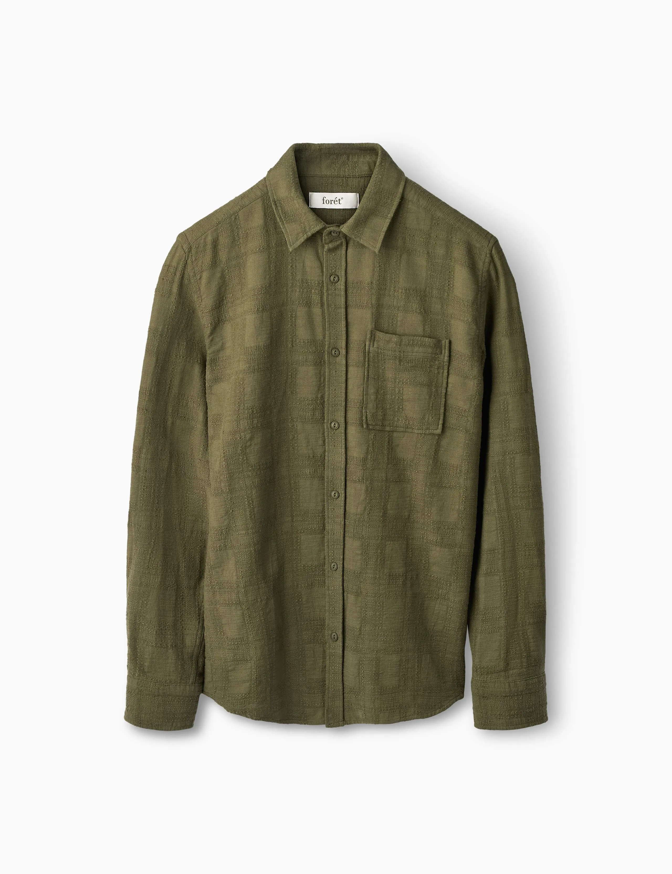 RIVER JACQUARD SHIRT - ARMY sold by Foret