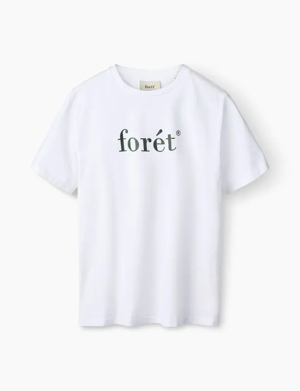 AMBER T-SHIRT - WHITE/DARK GREEN sold by Foret
