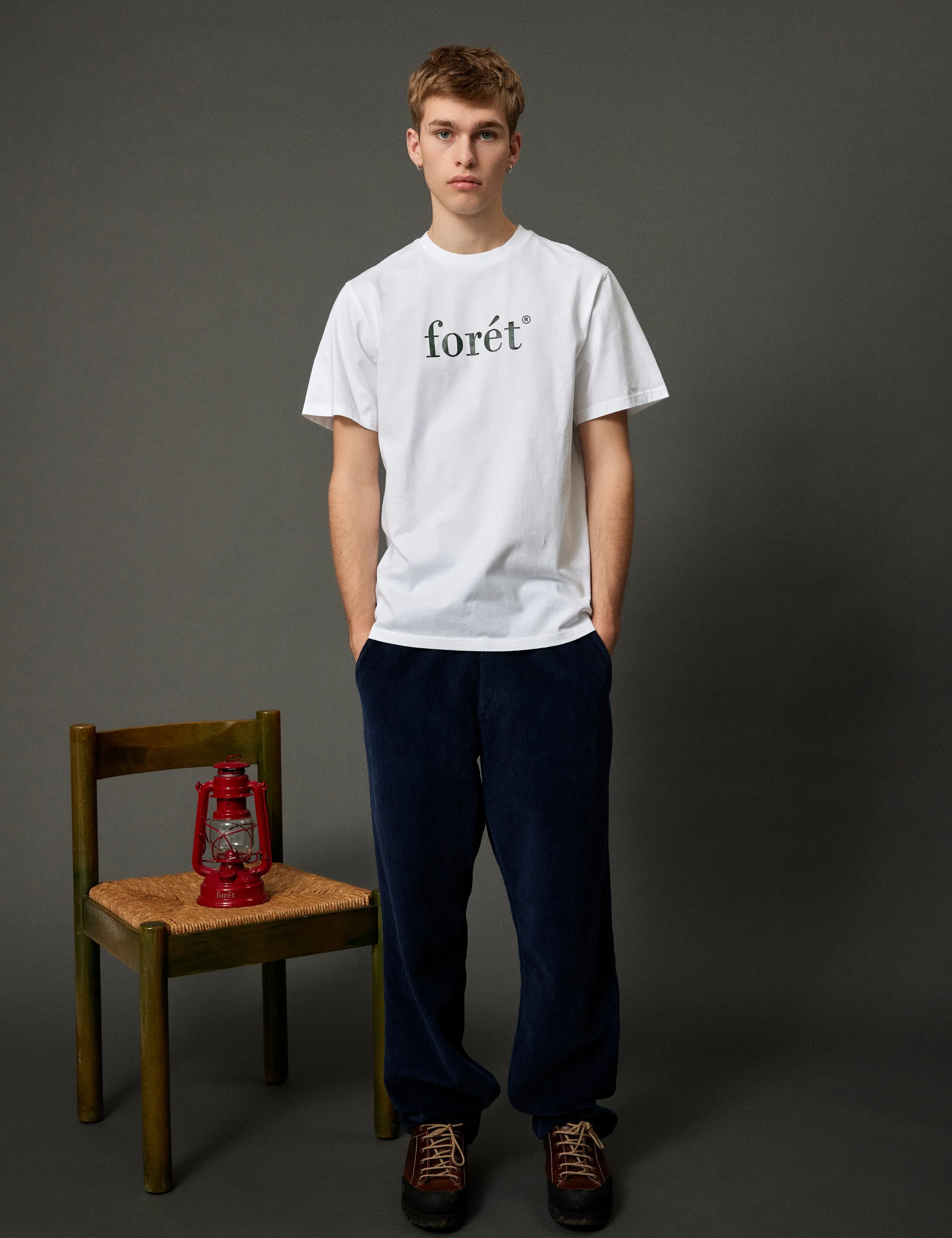 AMBER T-SHIRT - WHITE/DARK GREEN sold by Foret product image thumbnail 2