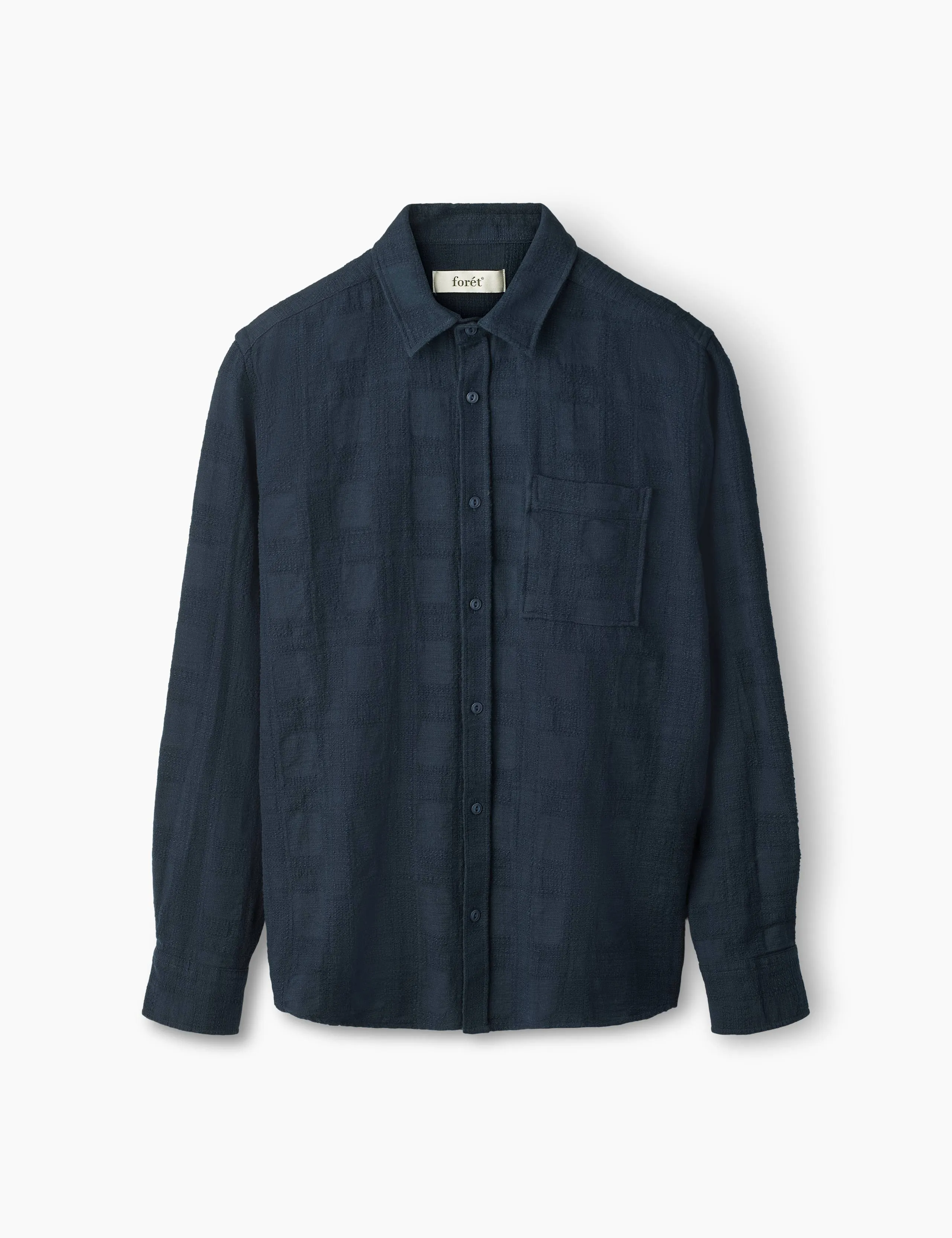 RIVER JACQUARD SHIRT - NAVY sold by Foret