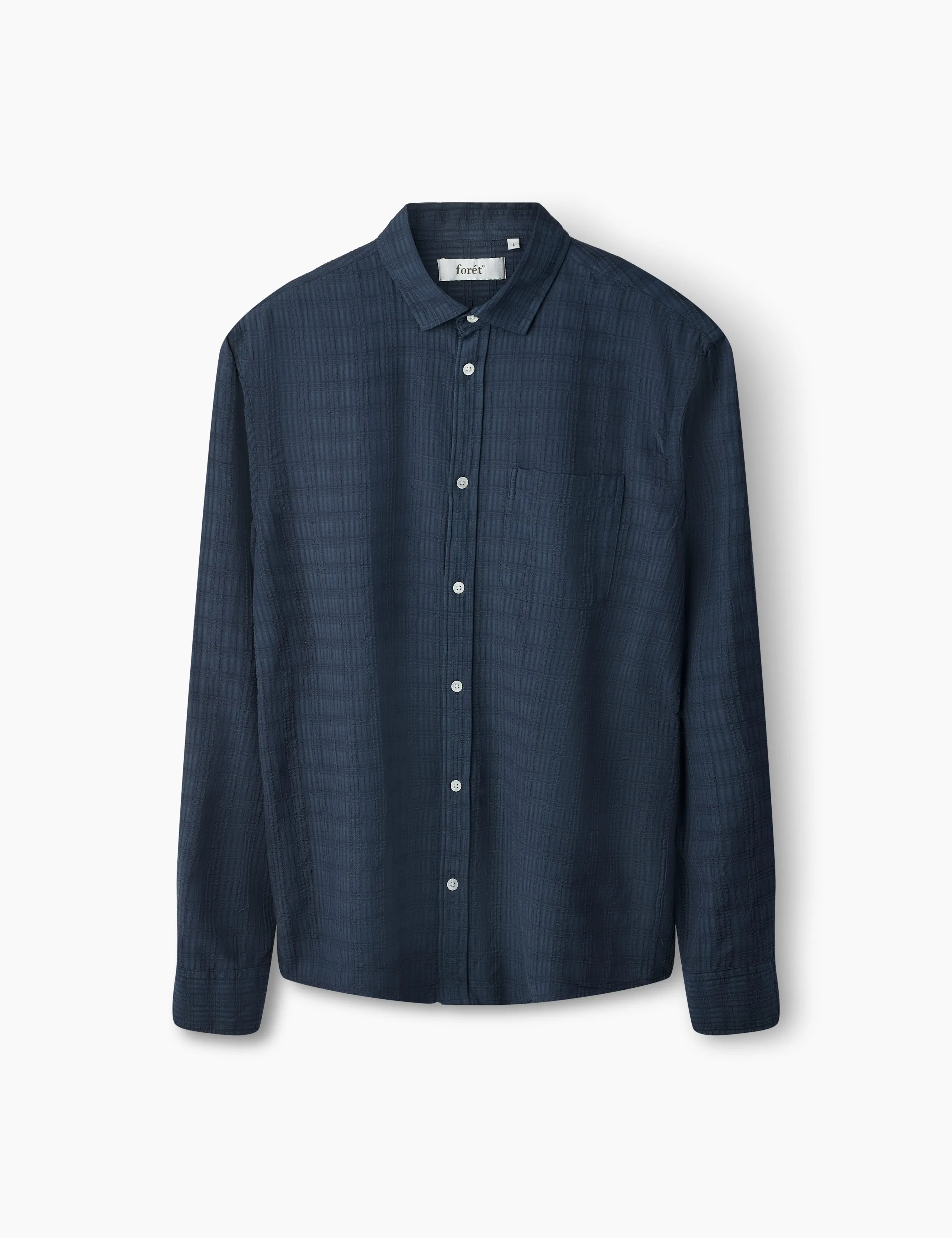 JUNO STRUCTURED SHIRT - NAVY sold by Foret