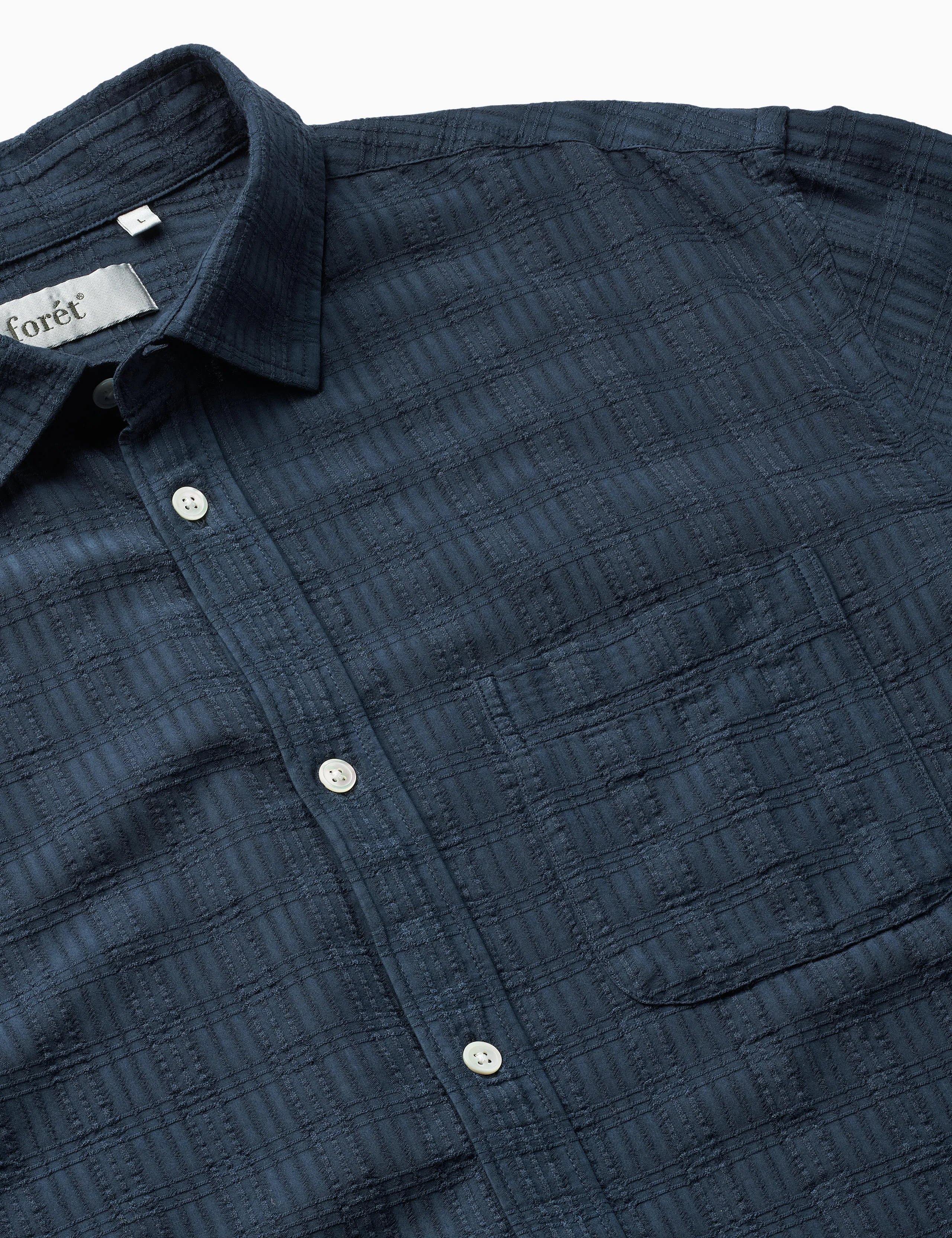 JUNO STRUCTURED SHIRT - NAVY sold by Foret product image thumbnail 3