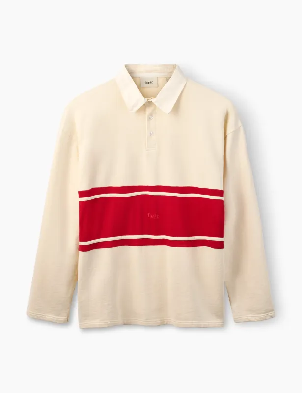 MATCH RUGBY SWEATSHIRT - CLOUD/RED sold by Foret