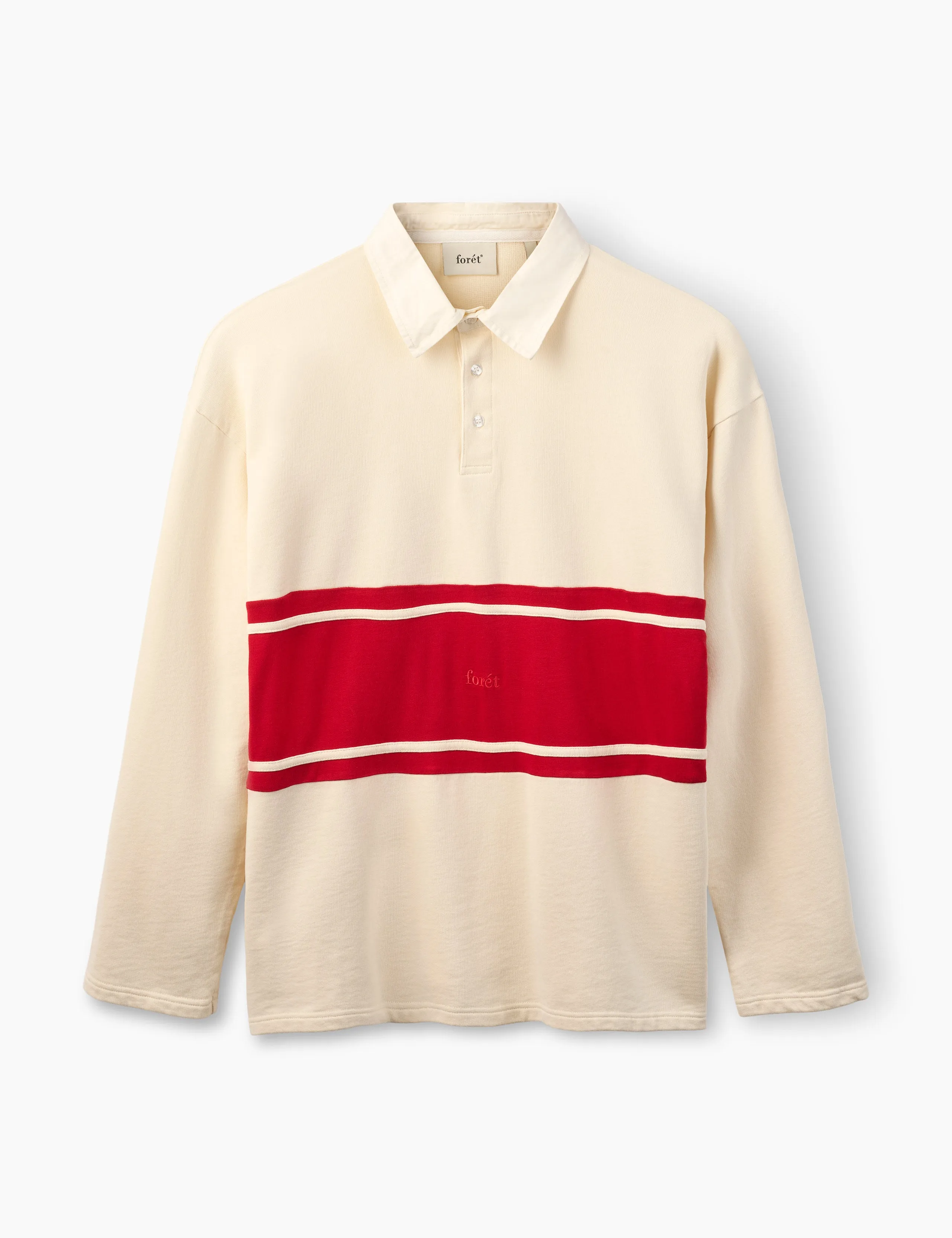 MATCH RUGBY SWEATSHIRT - CLOUD/RED sold by Foret