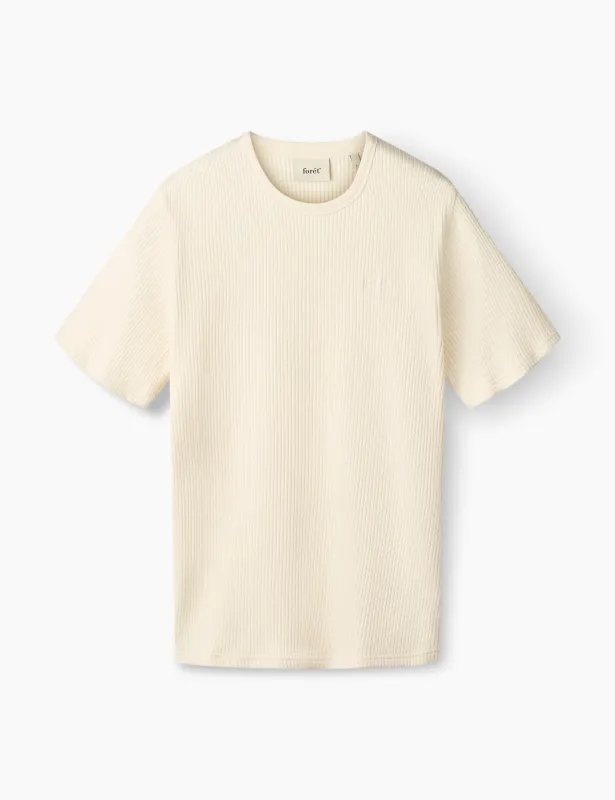 RIB T-SHIRT - CLOUD made by Foret