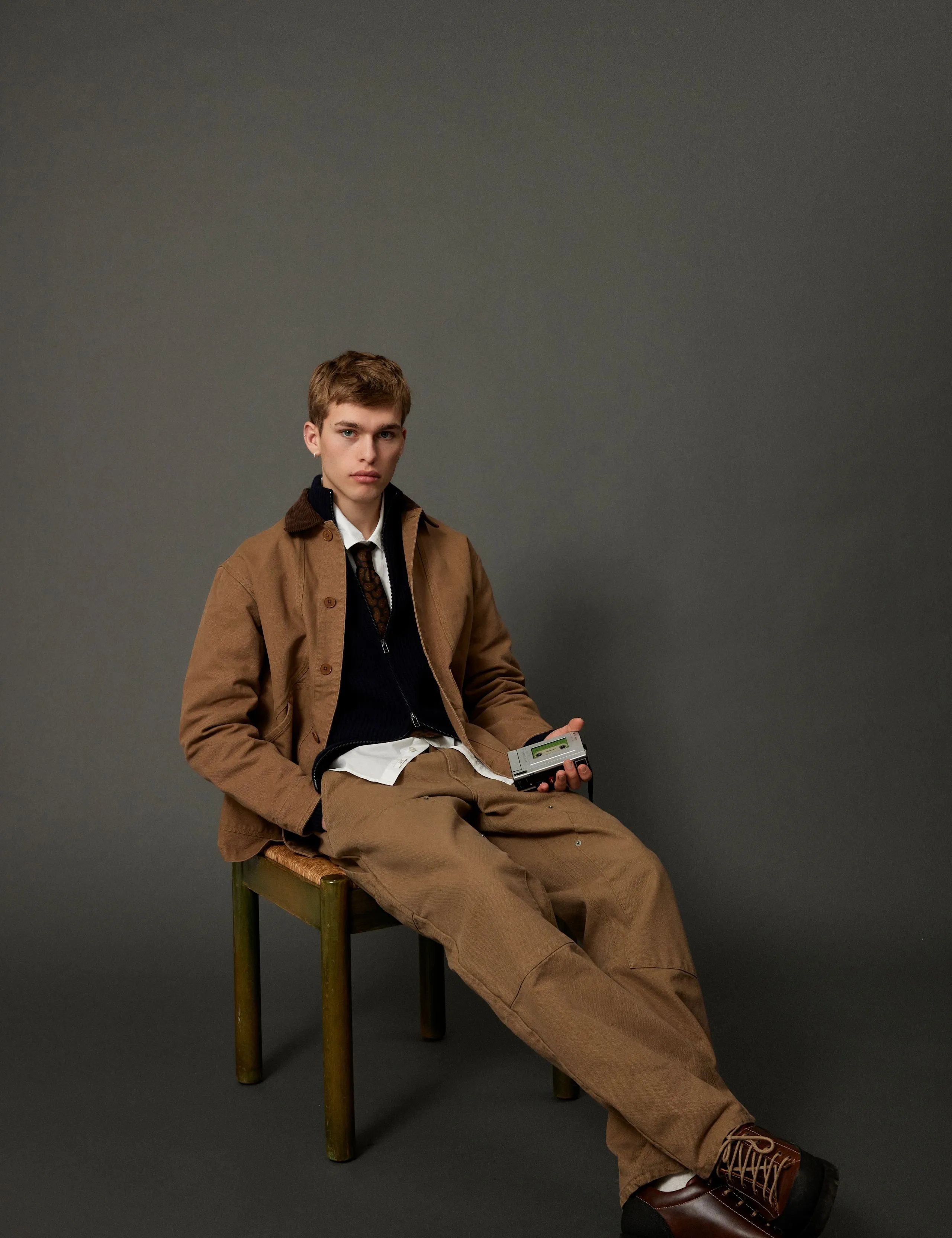 CLAY DOUBLE KNEE PANTS - BURNT KHAKI sold by Foret product image thumbnail 4