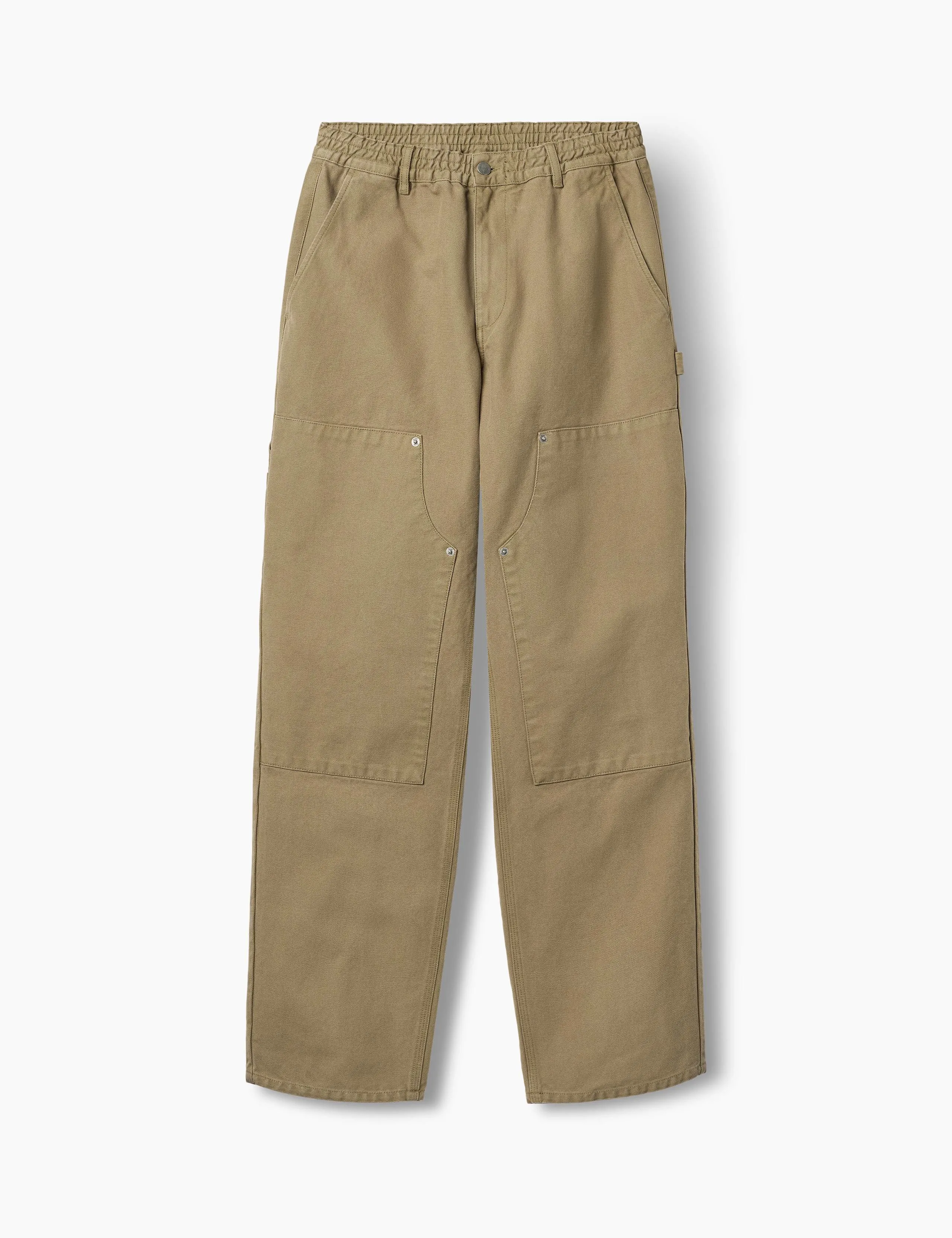CLAY DOUBLE KNEE PANTS - BURNT KHAKI sold by Foret