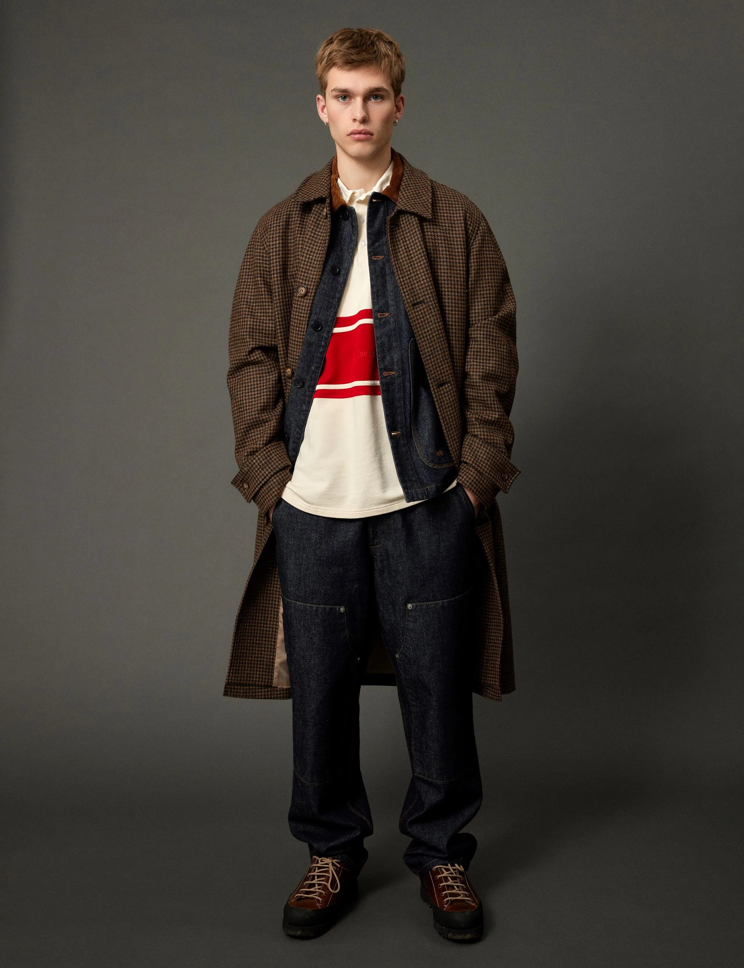 CLAY DOUBLE KNEE PANTS - DARK DENIM sold by Foret product image thumbnail 4