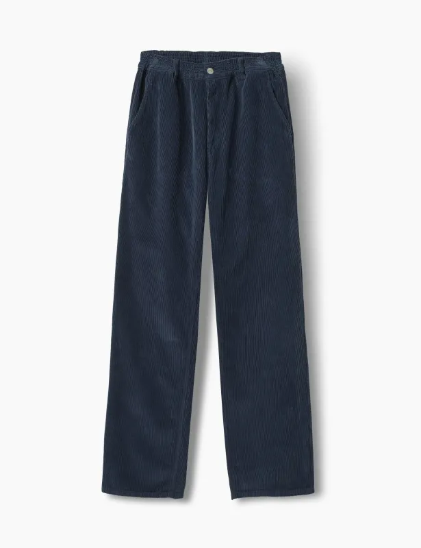 CLAY CORDUROY PANTS - NAVY sold by Foret