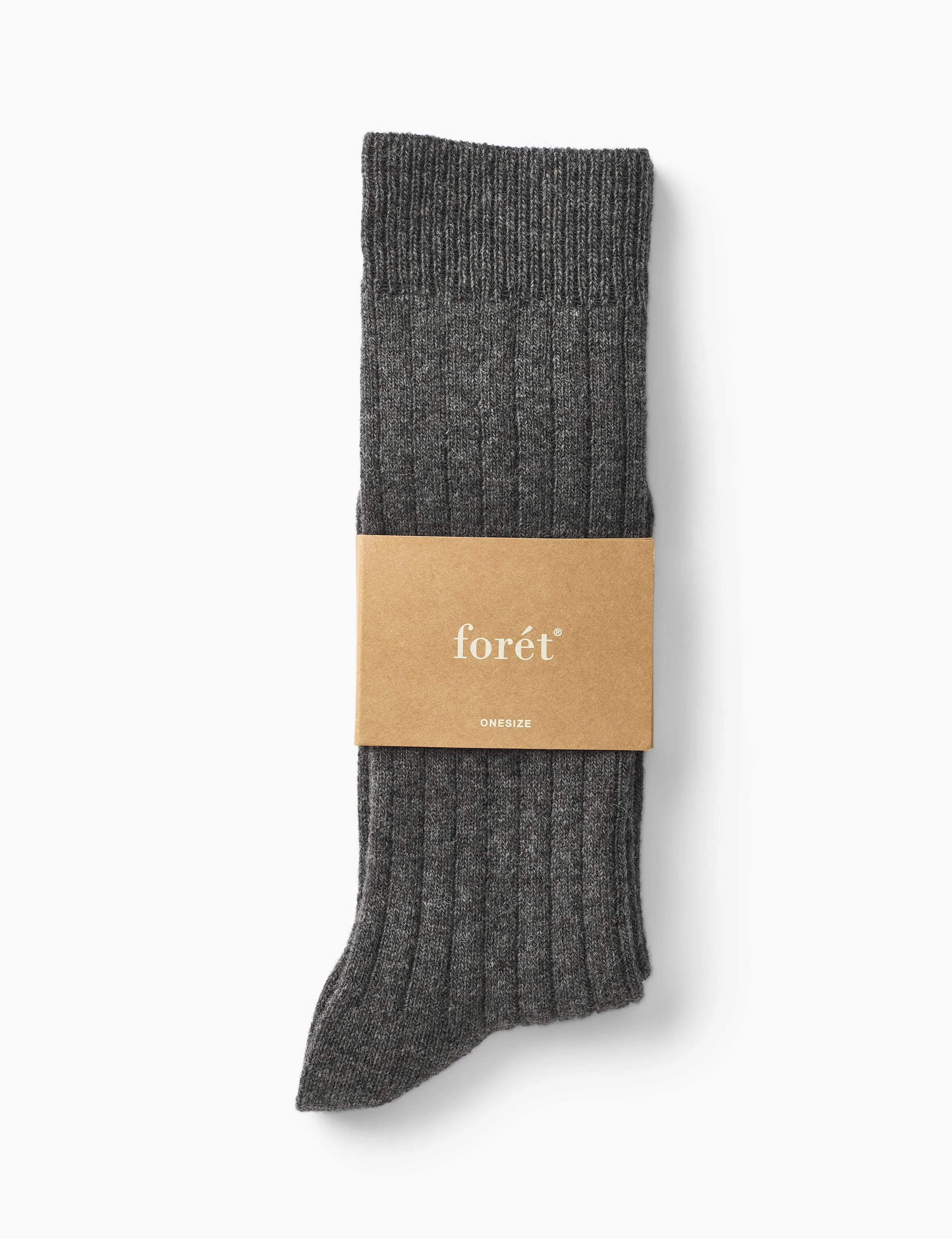 WOOL SOCKS - DARK GREY MELANGE sold by Foret product image thumbnail 2