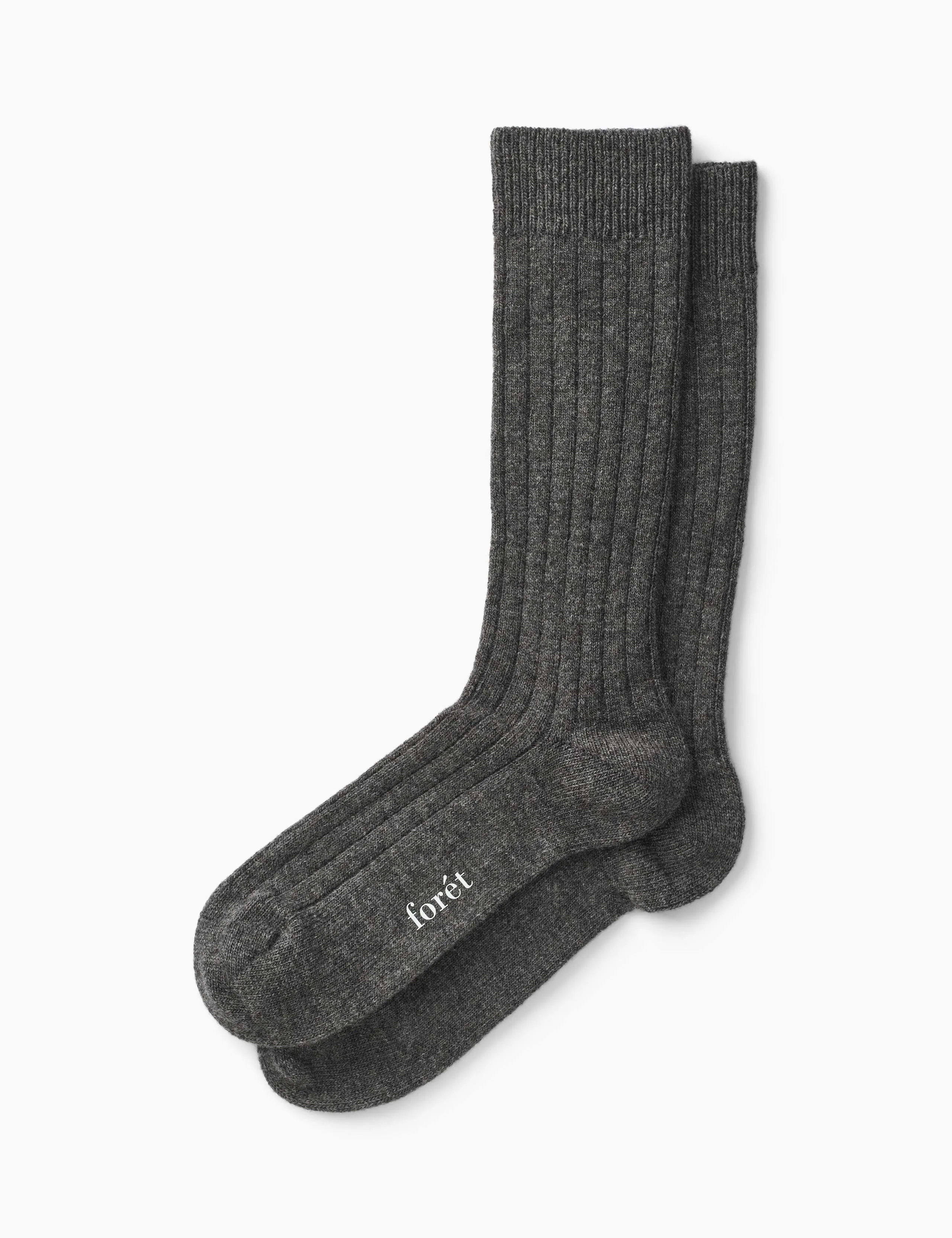 WOOL SOCKS - DARK GREY MELANGE sold by Foret