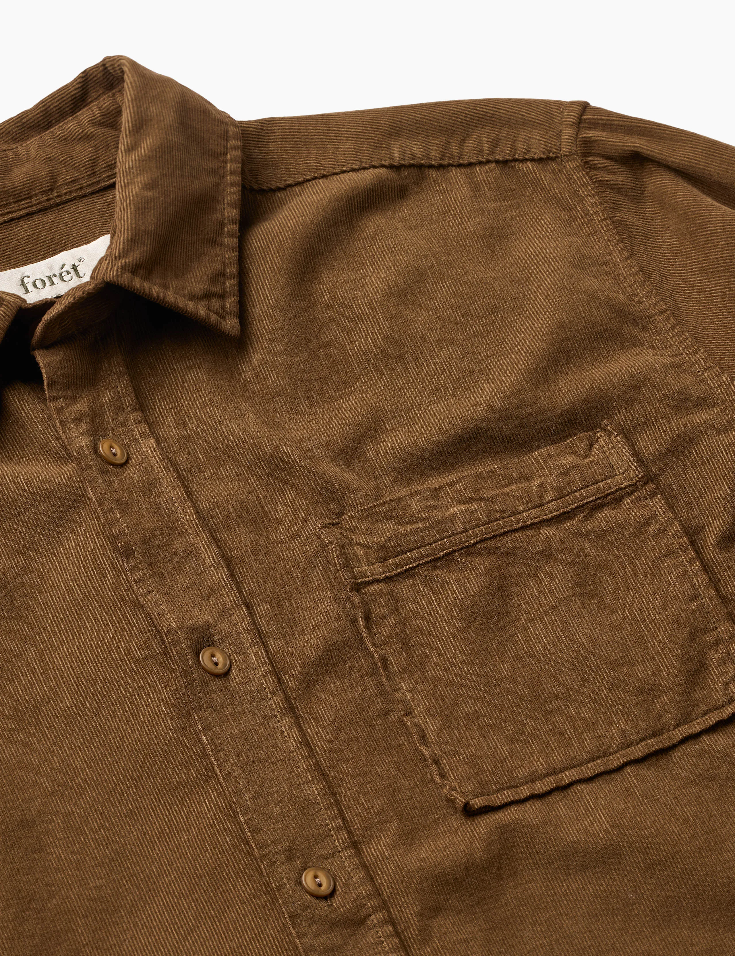 RIVER CORDUROY SHIRT - BURNT KHAKI sold by Foret product image thumbnail 3