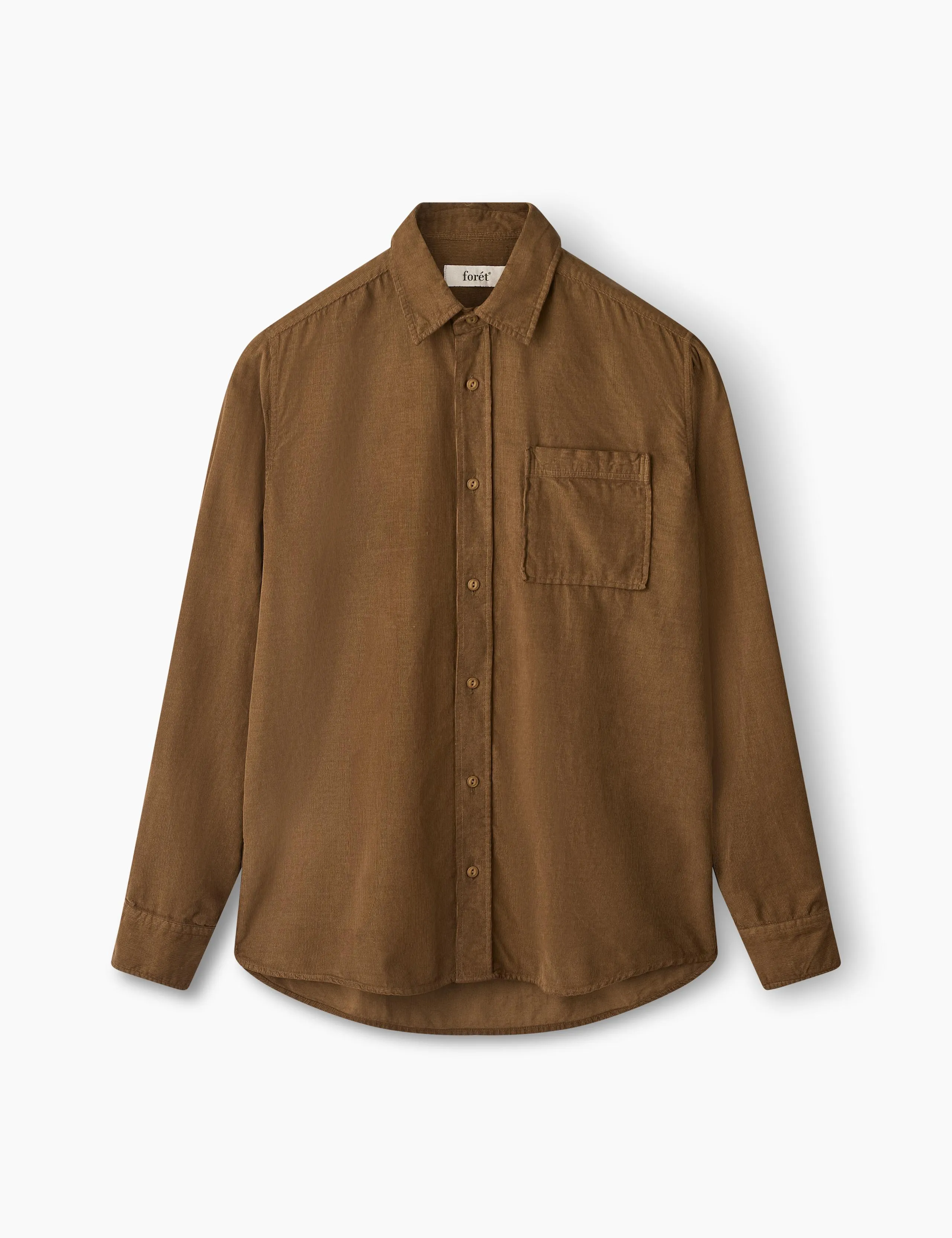 RIVER CORDUROY SHIRT - BURNT KHAKI sold by Foret