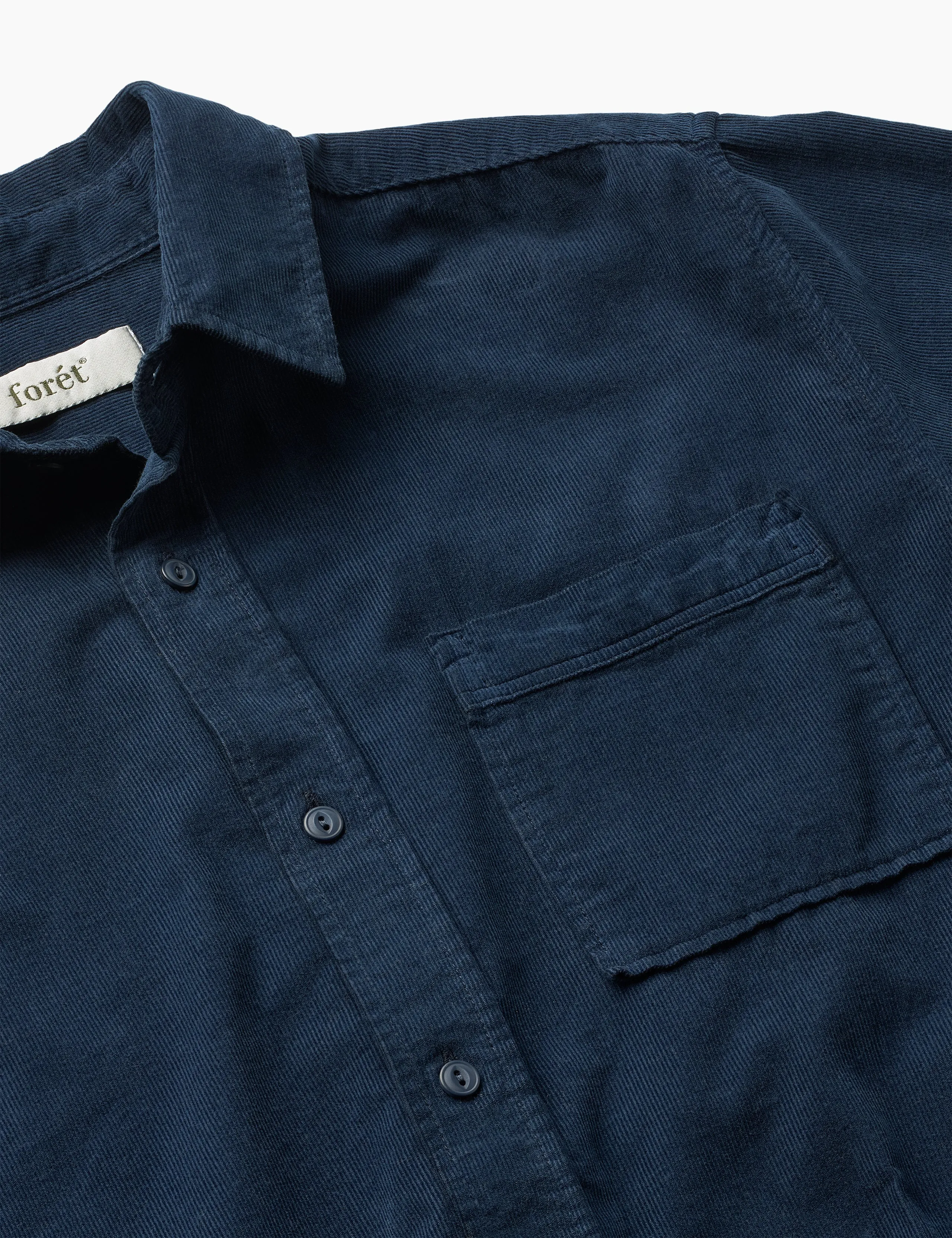 RIVER CORDUROY SHIRT - NAVY sold by Foret product image thumbnail 2