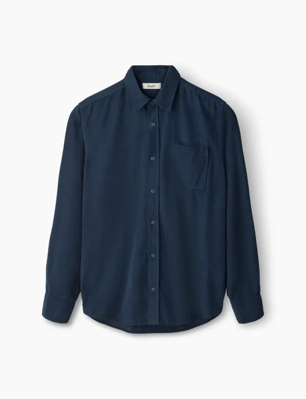 RIVER CORDUROY SHIRT - NAVY sold by Foret