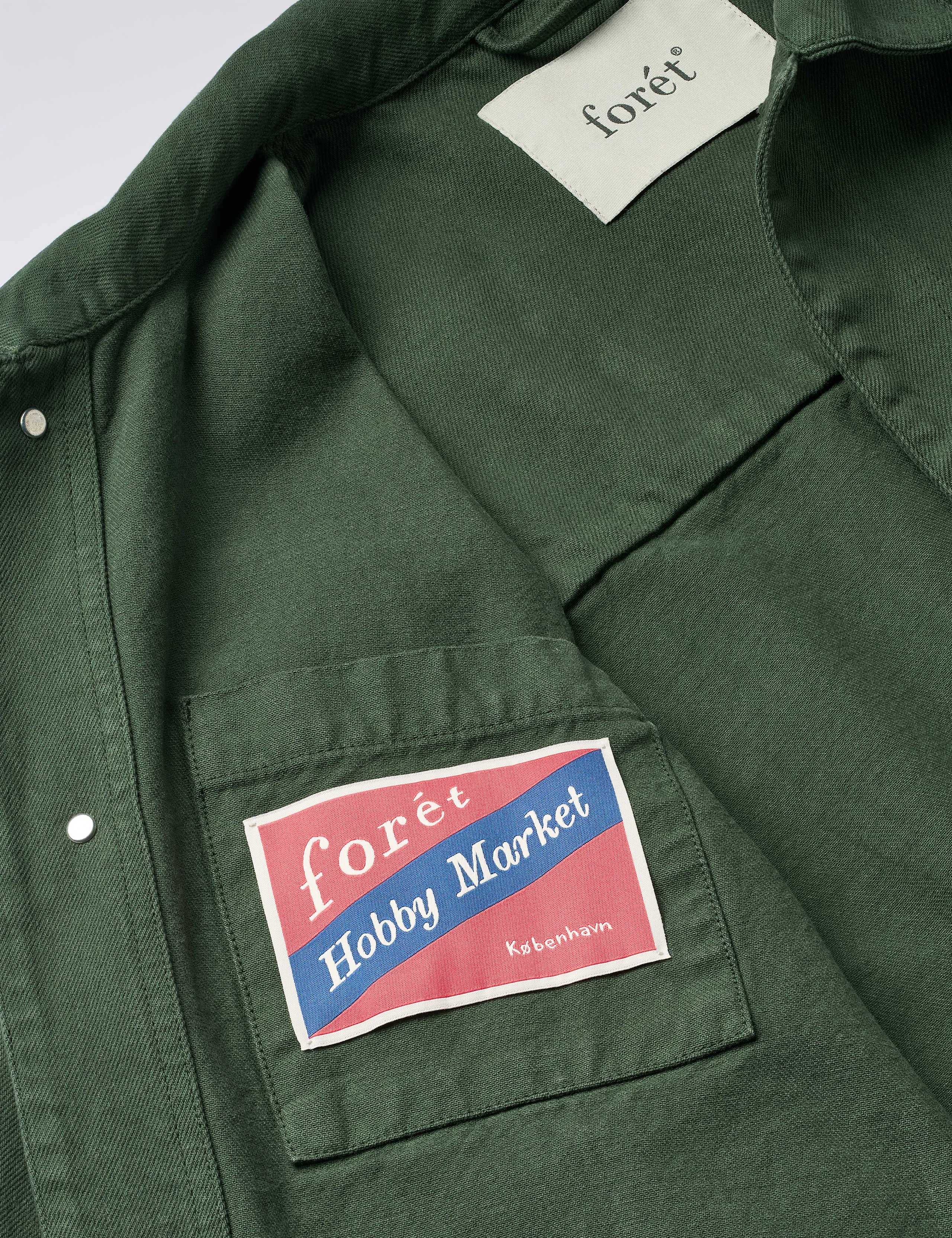 WOOD TWILL OVERSHIRT - DARK GREEN sold by Foret product image thumbnail 3