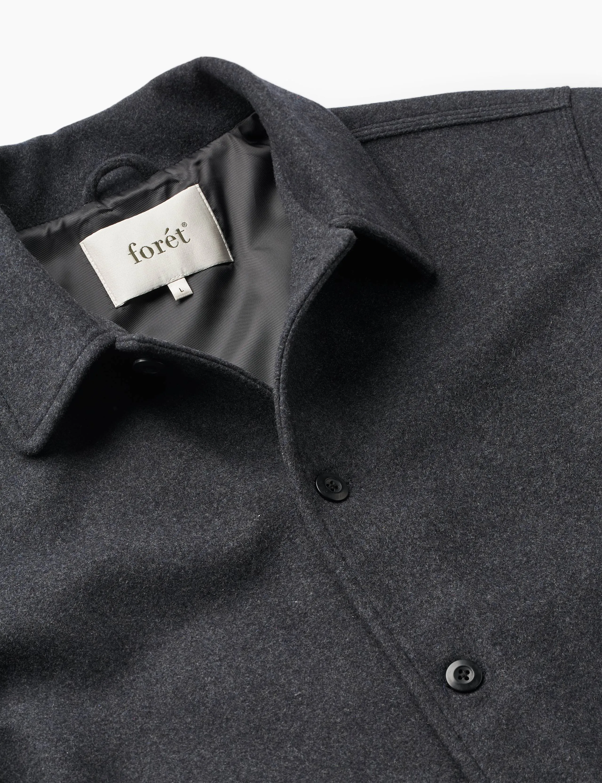 CAVE WOOL JACKET - DARK GREY MELANGÉ sold by Foret product image thumbnail 3