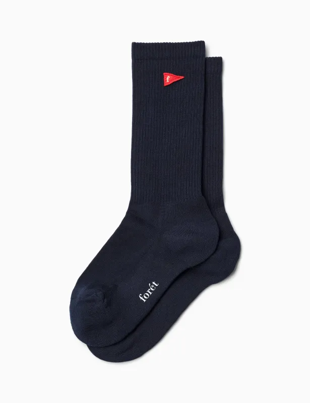 FLAG SOCKS - 2-PACK - NAVY made by Foret