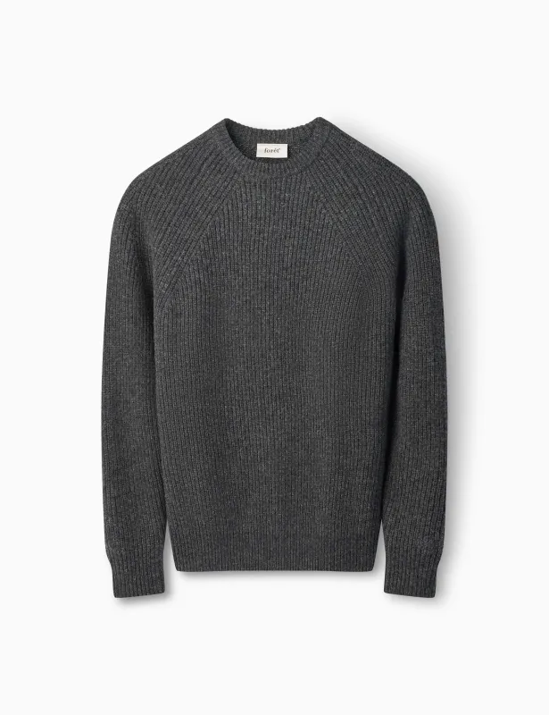 DELTA WOOL KNIT - DARK GREY MELANGE sold by Foret