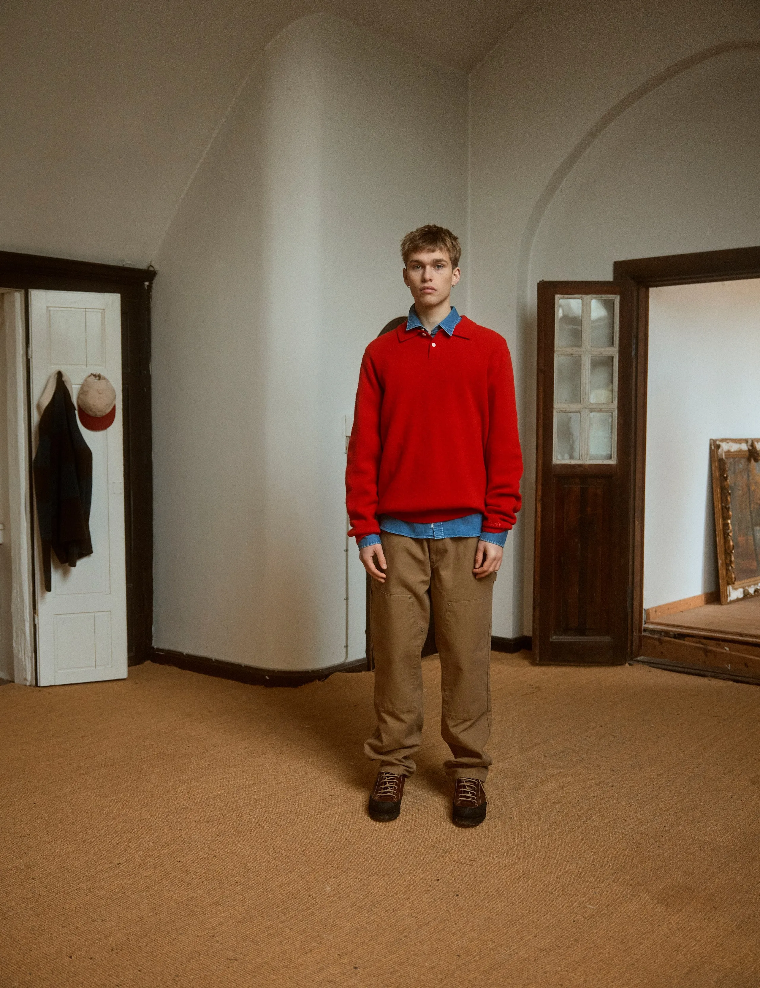 TIMBER BRUSHED POLO KNIT - RED sold by Foret product image thumbnail 2